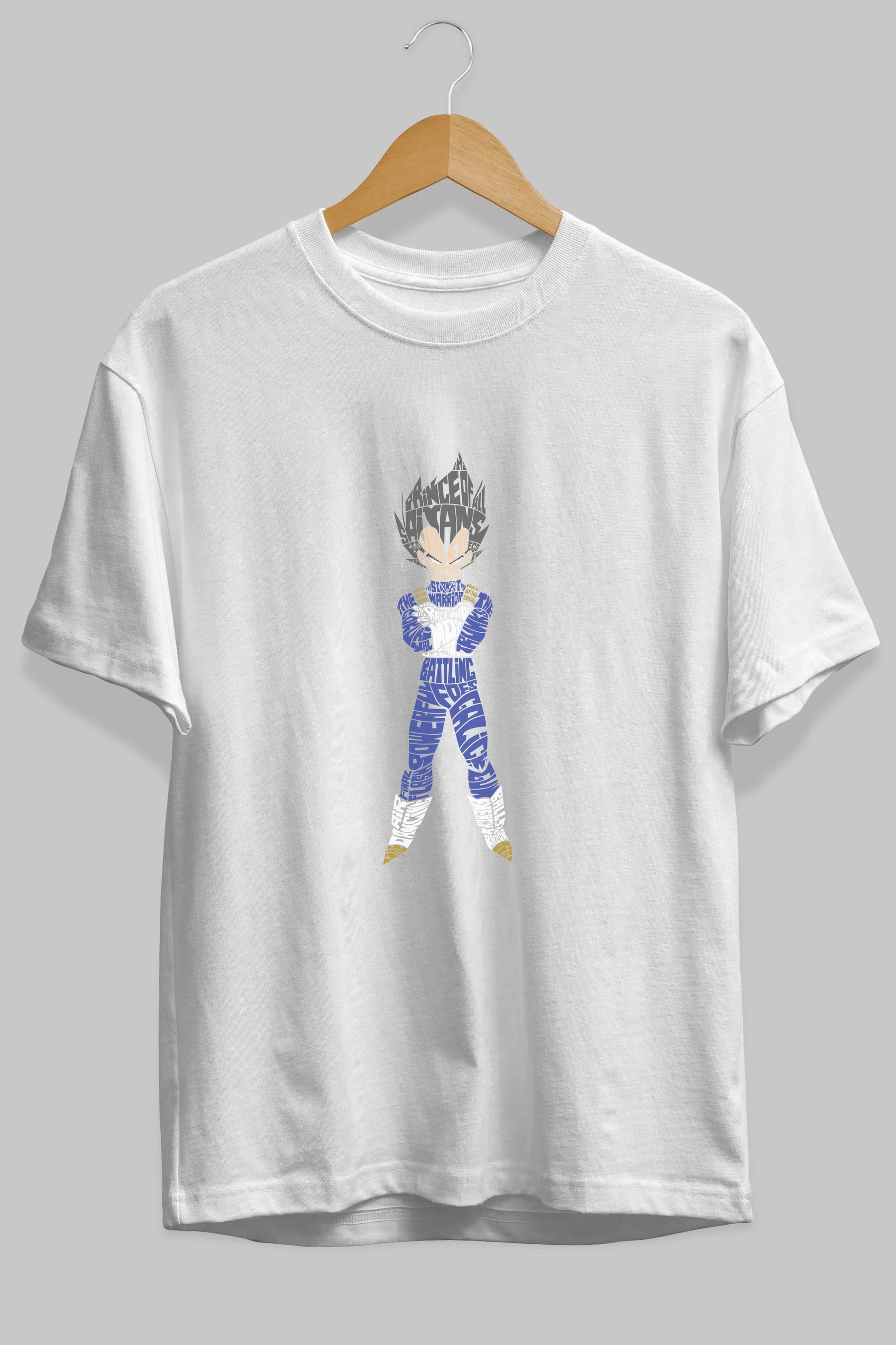 Vegeta Ön Baskılı Oversize t-shirt %100 pamuk Erkek Kadın Unisex