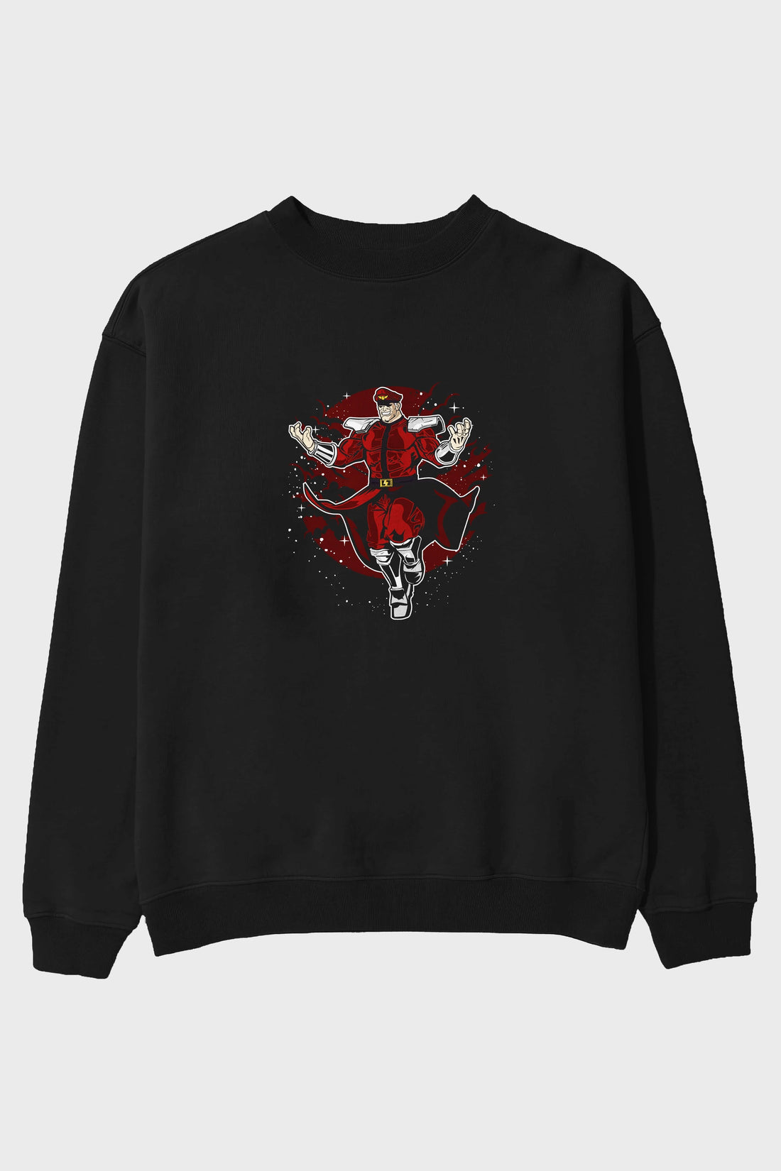 M BISON Ön Baskılı Oversize Sweatshirt Erkek Kadın Unisex