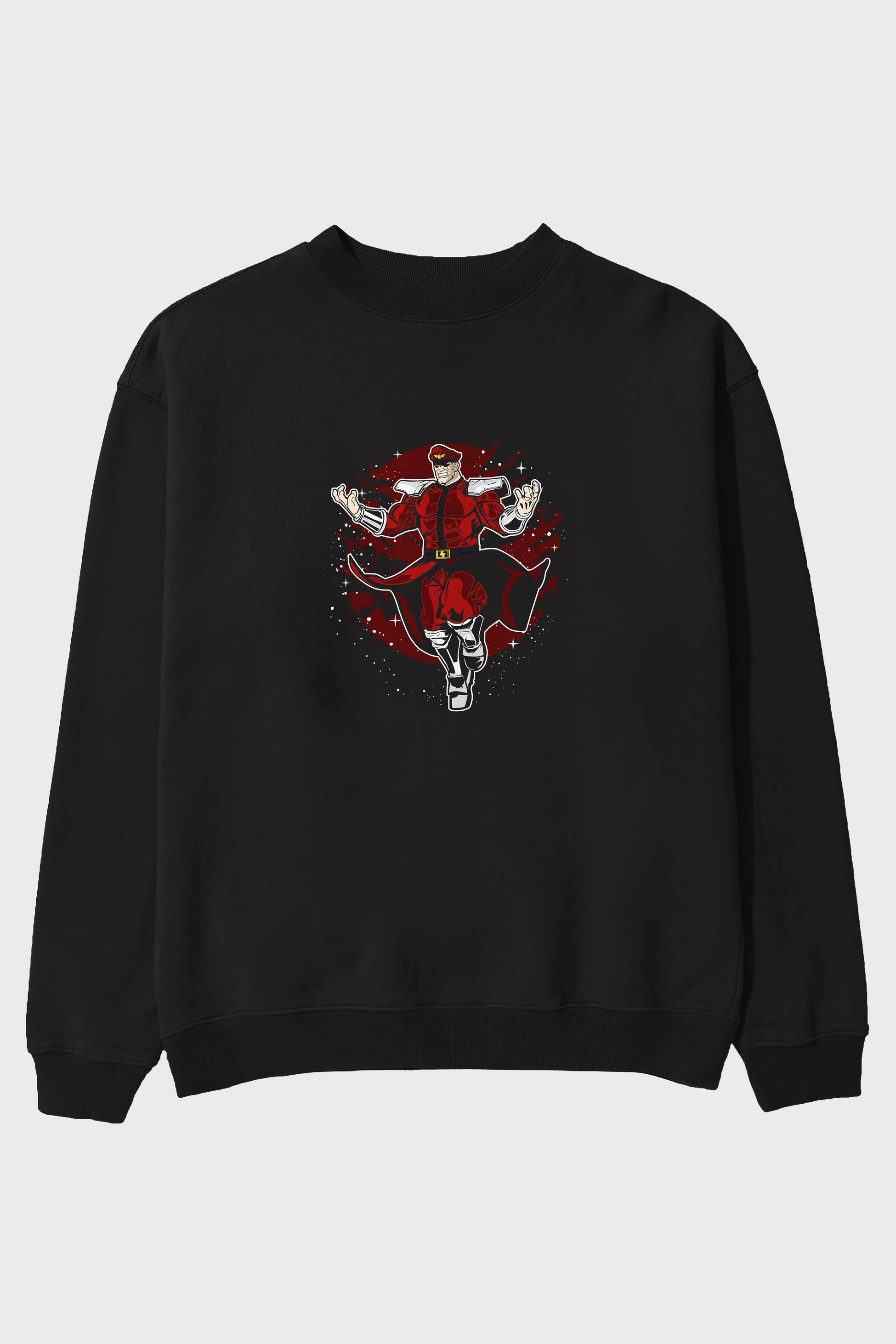 M BISON Ön Baskılı Oversize Sweatshirt Erkek Kadın Unisex