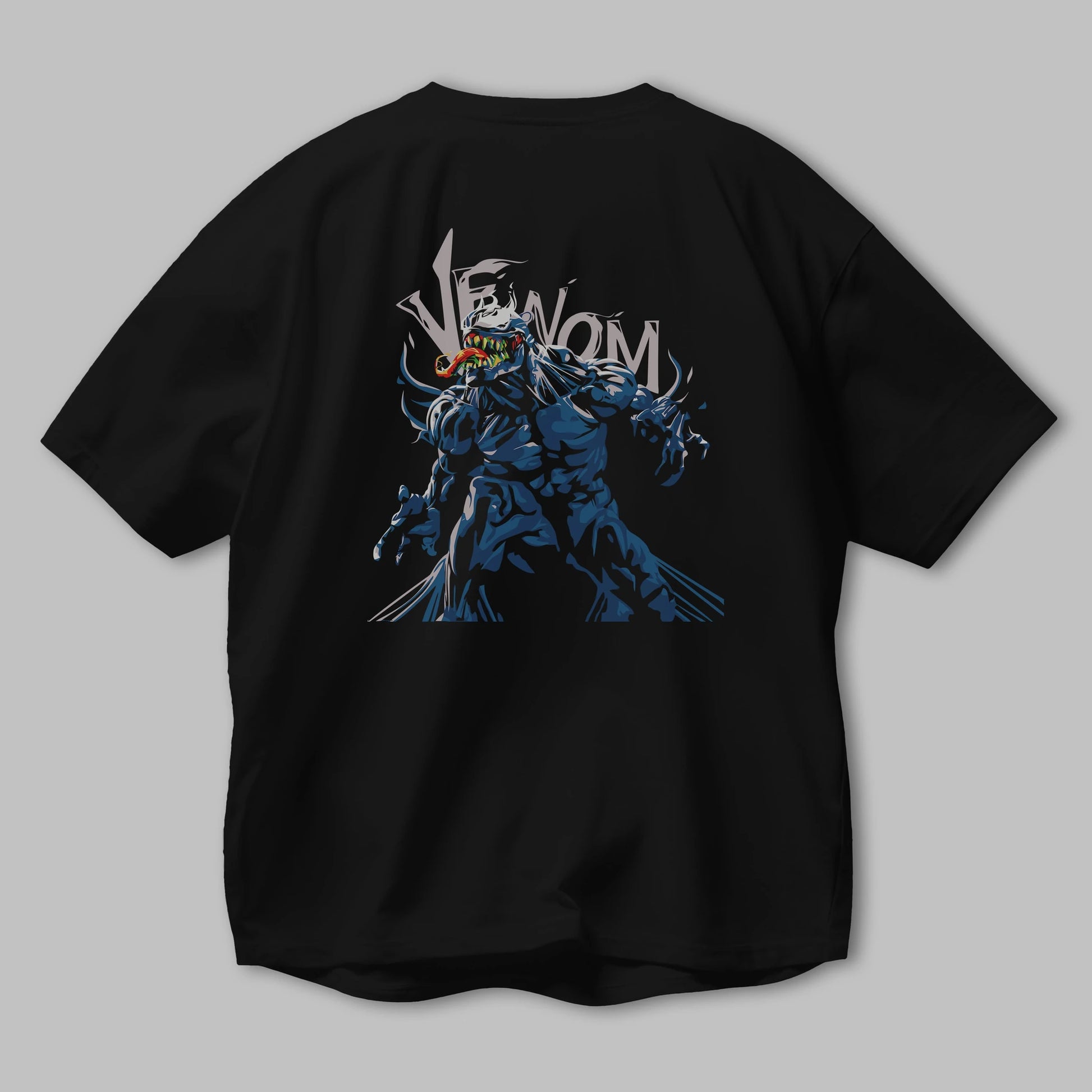 Venom (8) Arka Baskılı Oversize t-shirt Erkek Kadın Unisex %100 Pamuk Bisiklet Yaka tişort