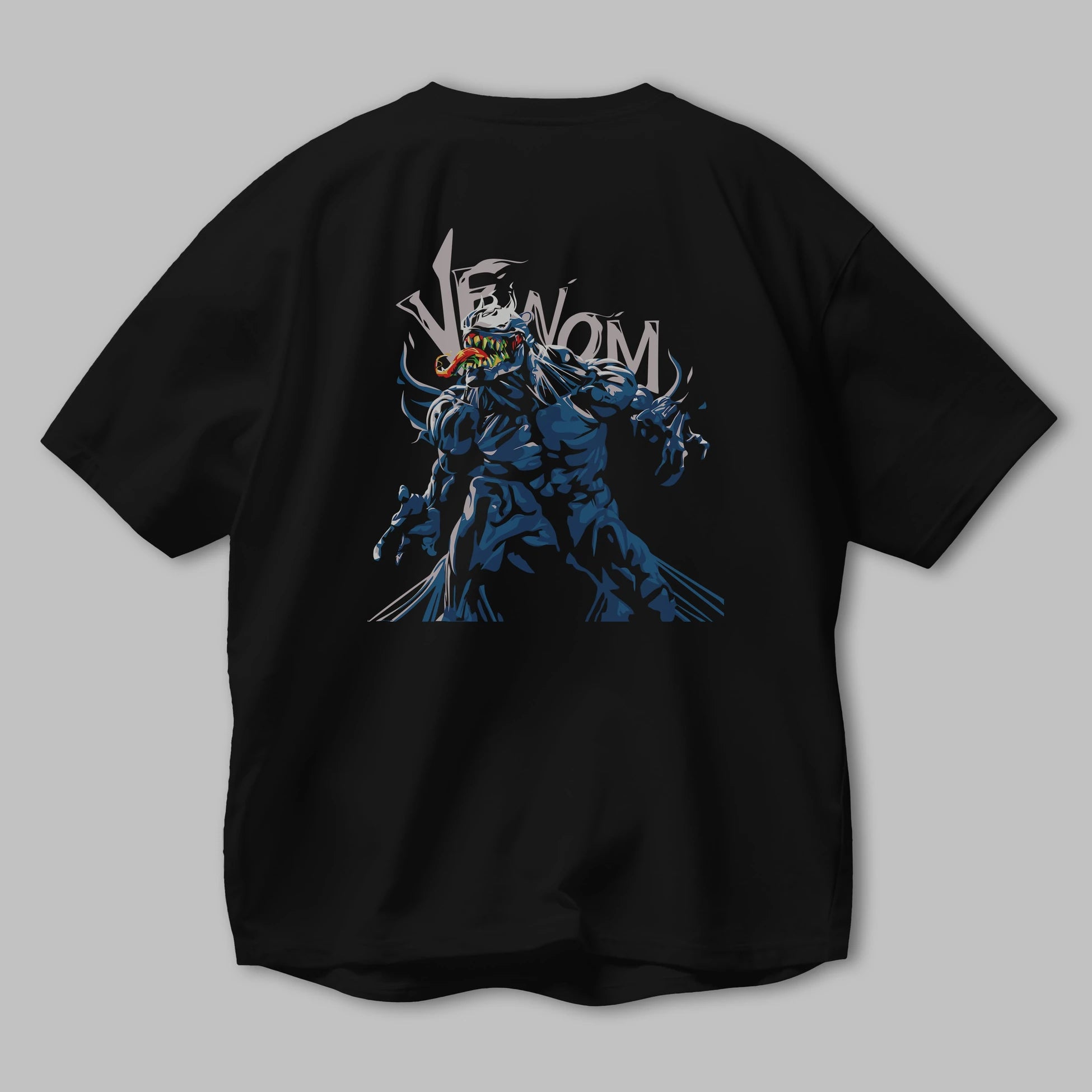 Venom (8) Arka Baskılı Oversize t-shirt Erkek Kadın Unisex %100 Pamuk Bisiklet Yaka tişort