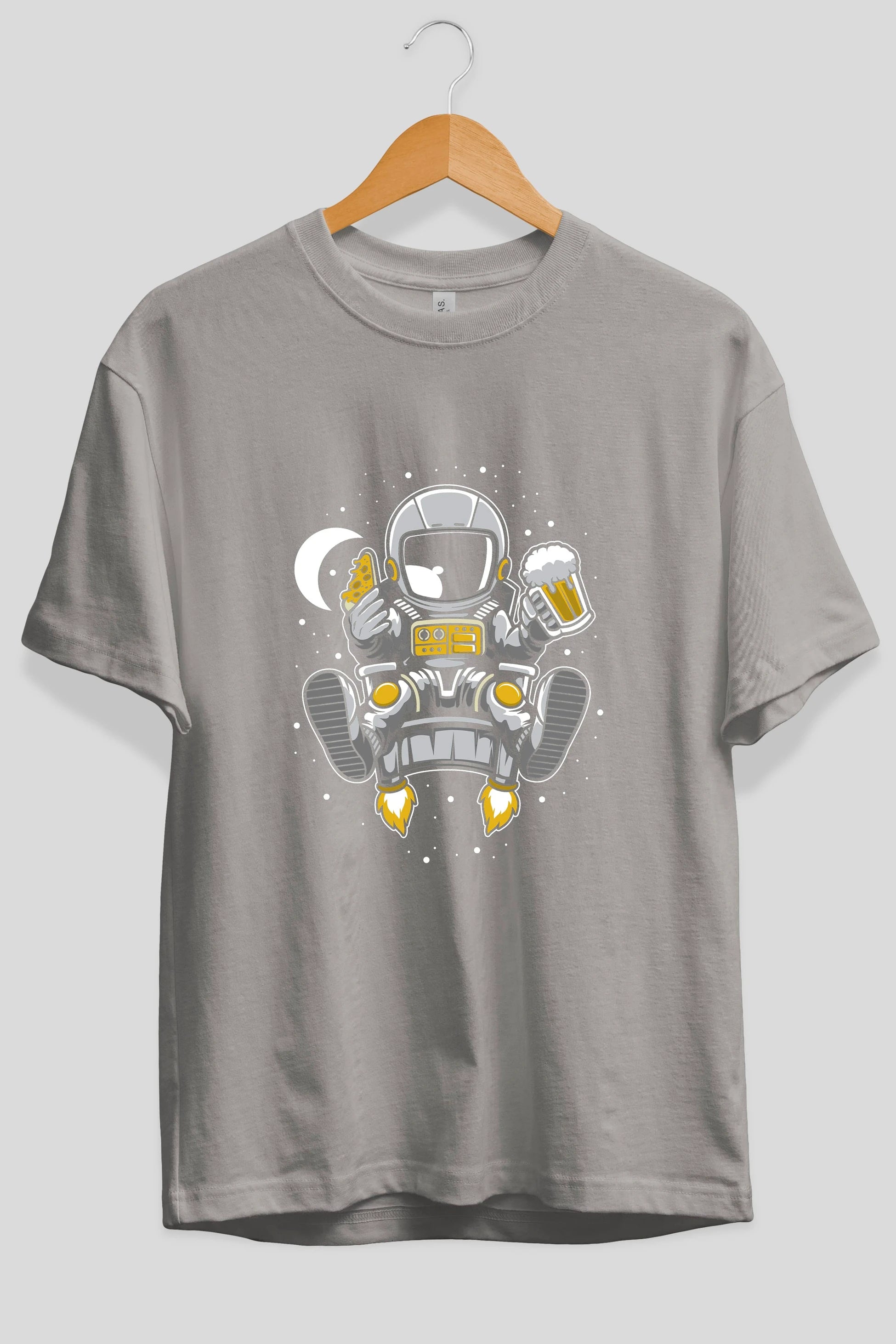 Astronaut Relax (2) Ön Baskılı Oversize t-shirt Erkek Kadın Unisex