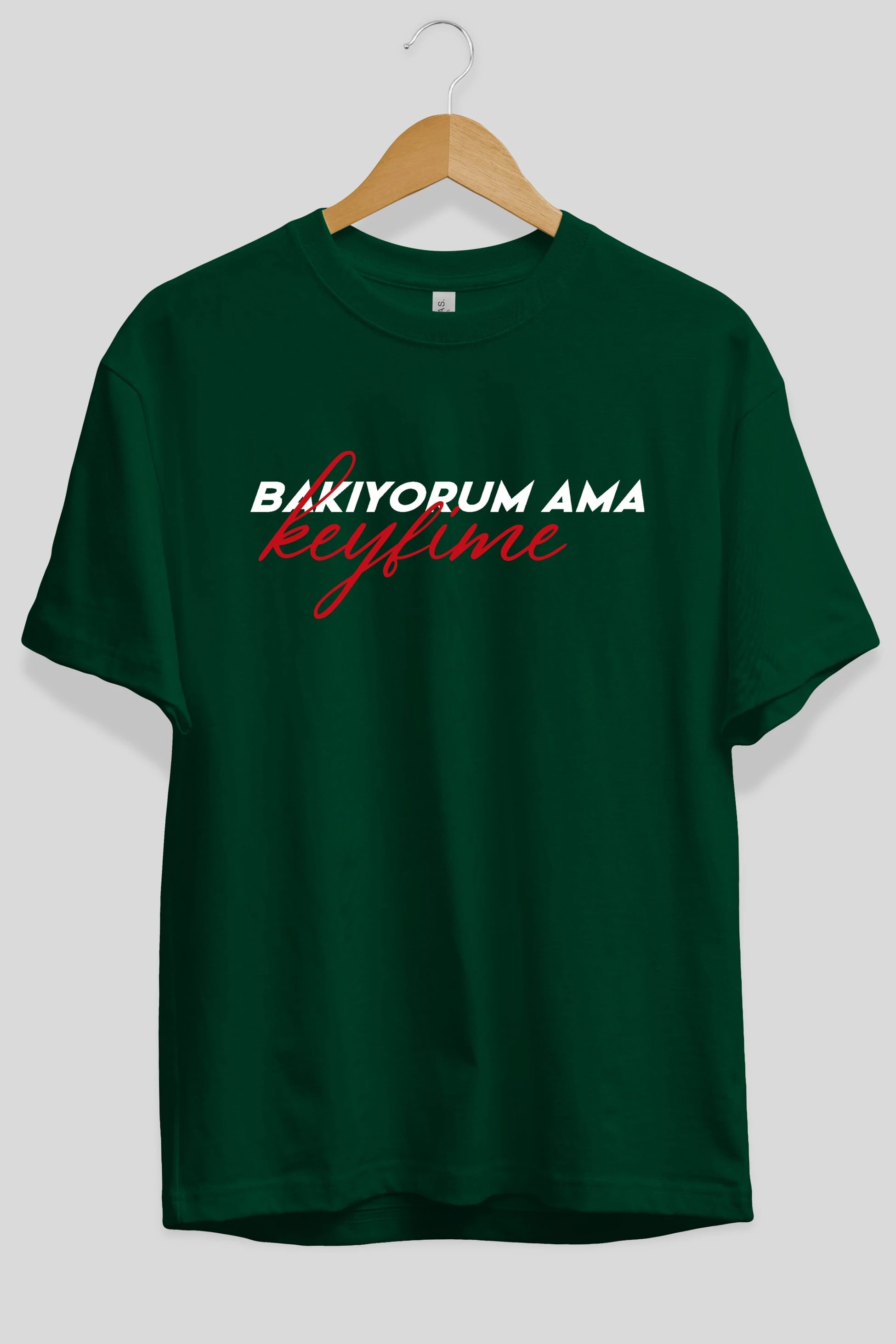 Bakıyorum Ama Keyfime Ön Baskılı Oversize t-shirt %100 pamuk Erkek Kadın Unisex