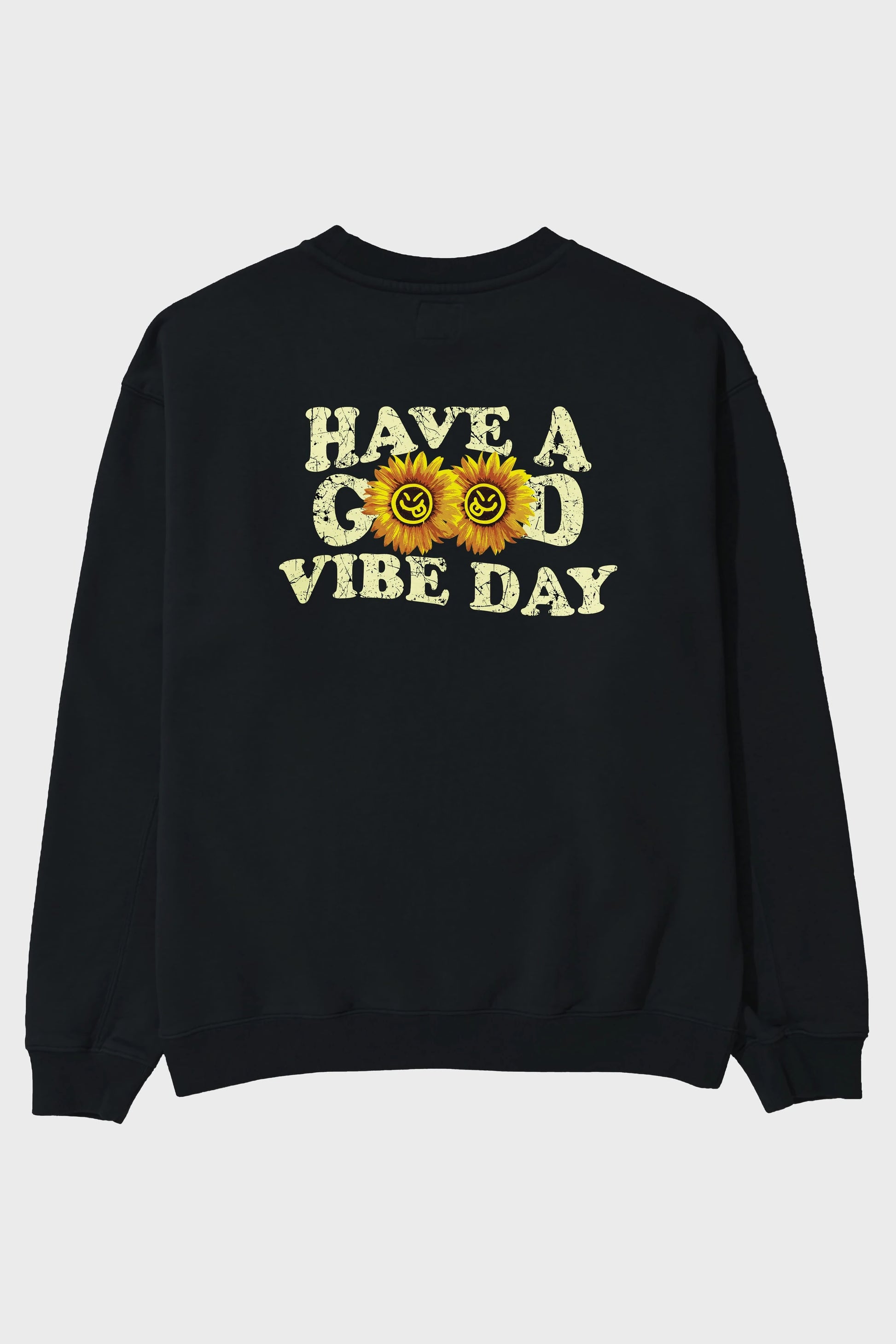 Have a Good Vibe Day Arka Baskılı Oversize Sweatshirt Erkek Kadın Unisex