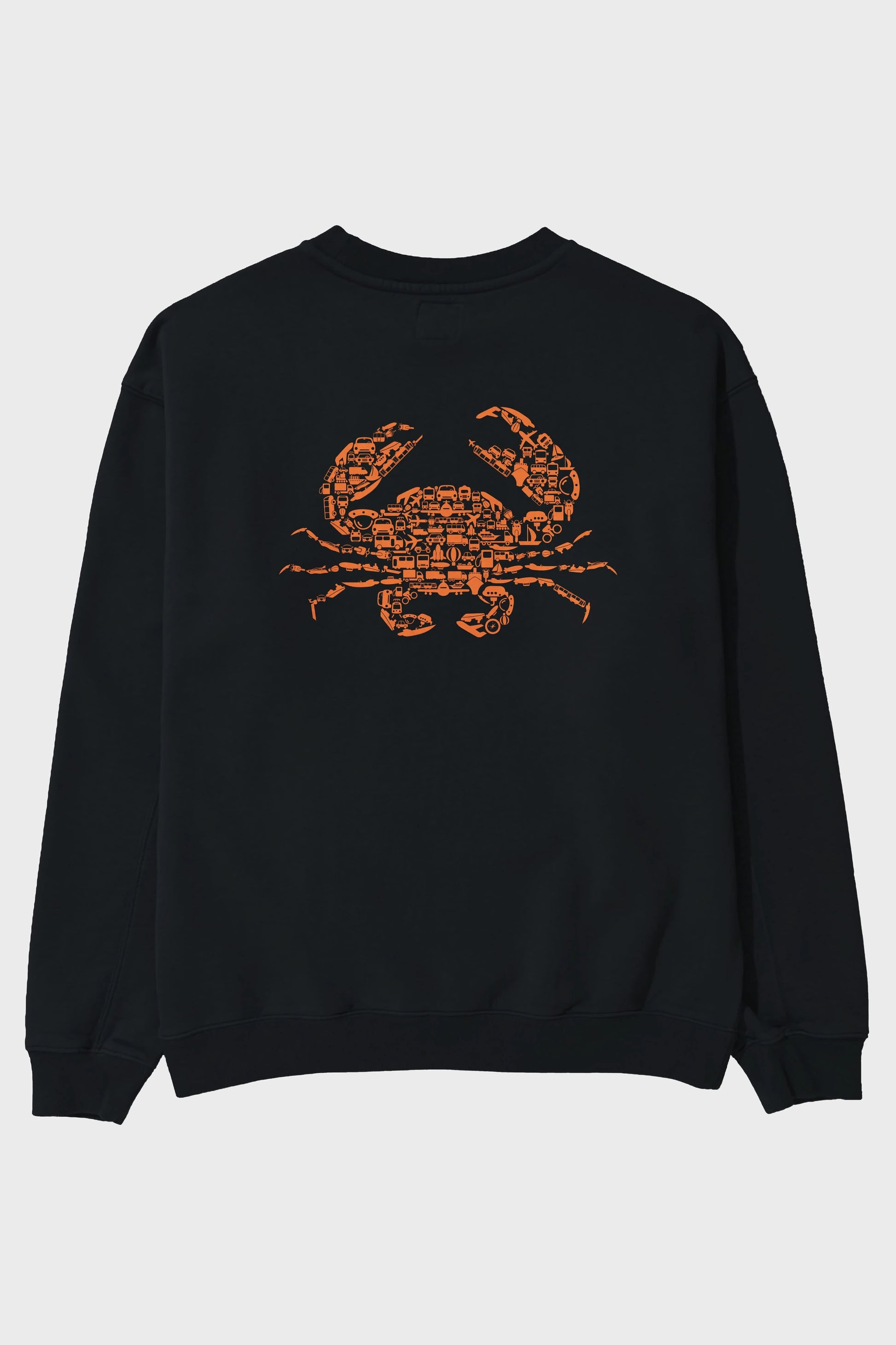 Crab Arka Baskılı Oversize Sweatshirt Erkek Kadın Unisex