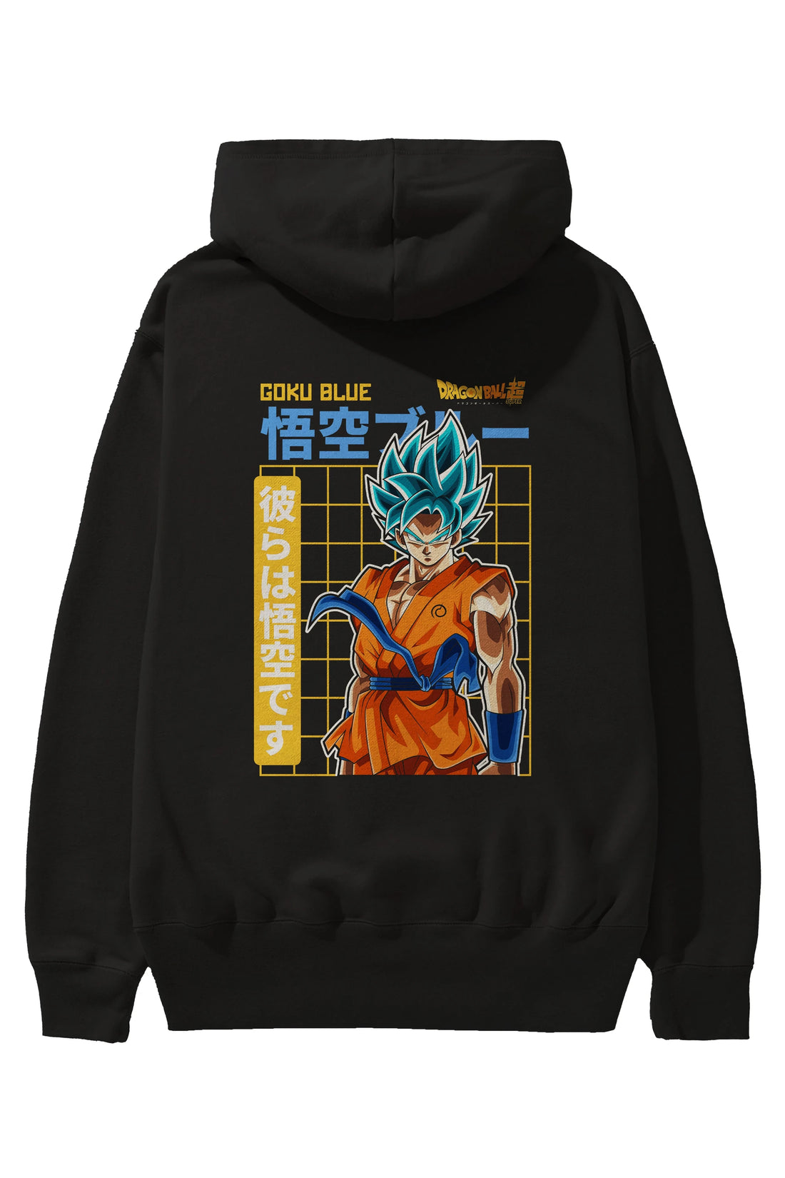 GOKU 1 Anime Arka Baskılı Hoodie Oversize Kapüşonlu Sweatshirt Erkek Kadın Unisex