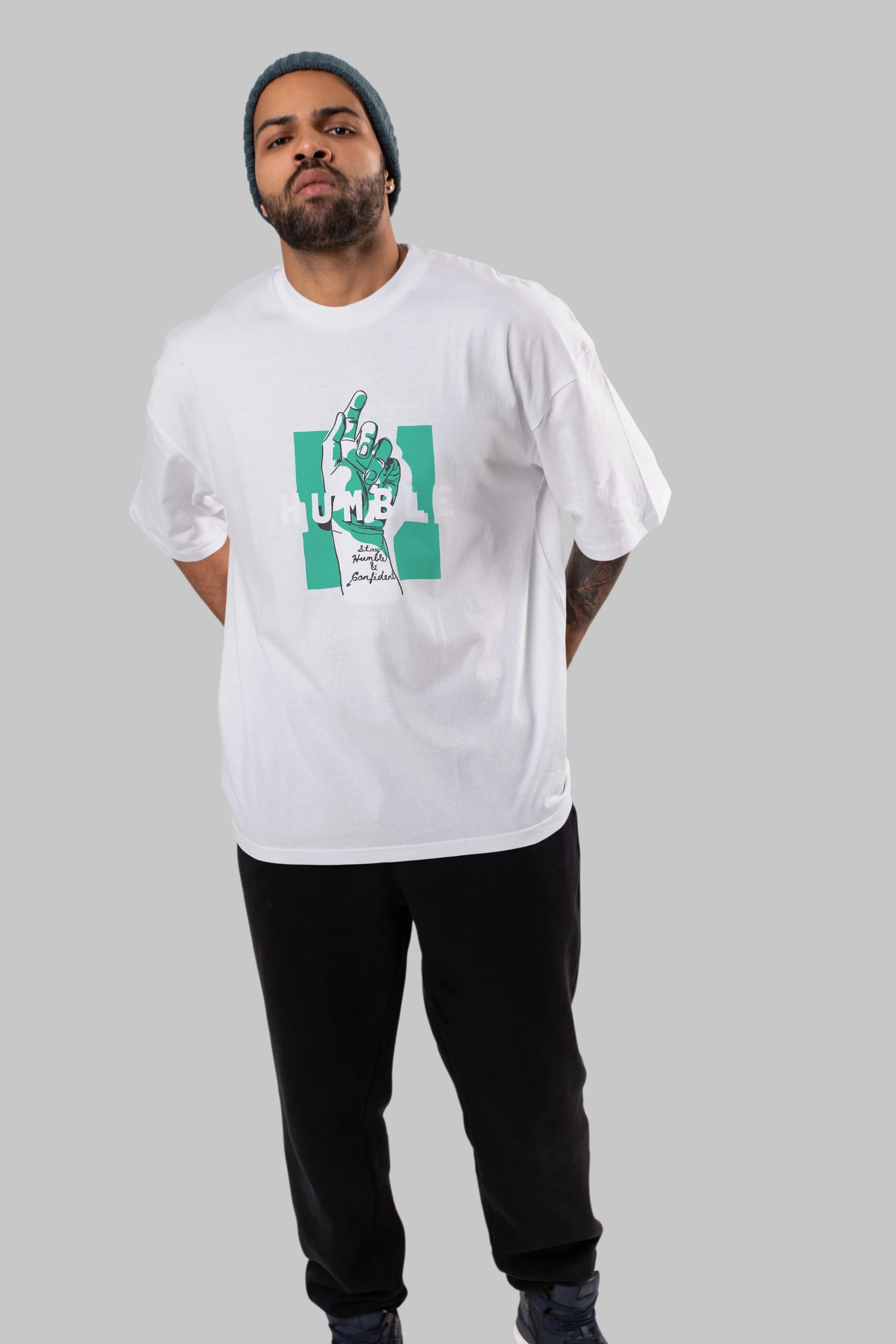 Humble Ön Baskılı Oversize t-shirt Erkek Kadın Unisex