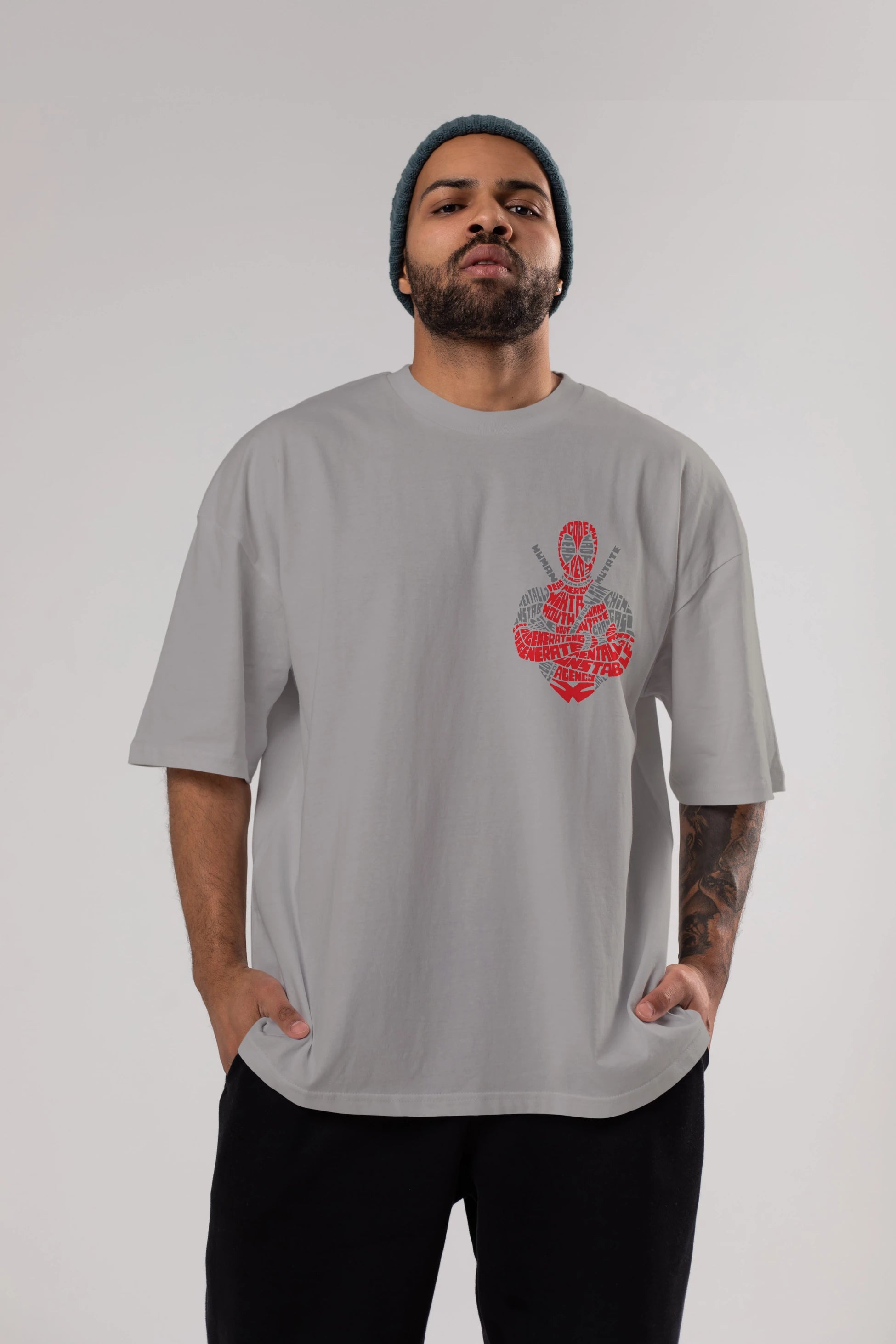 Deadpool (16) Ön Sol Baskılı Oversize t-shirt Erkek Kadın Unisex %100 Pamuk Bisiklet Yaka tişort