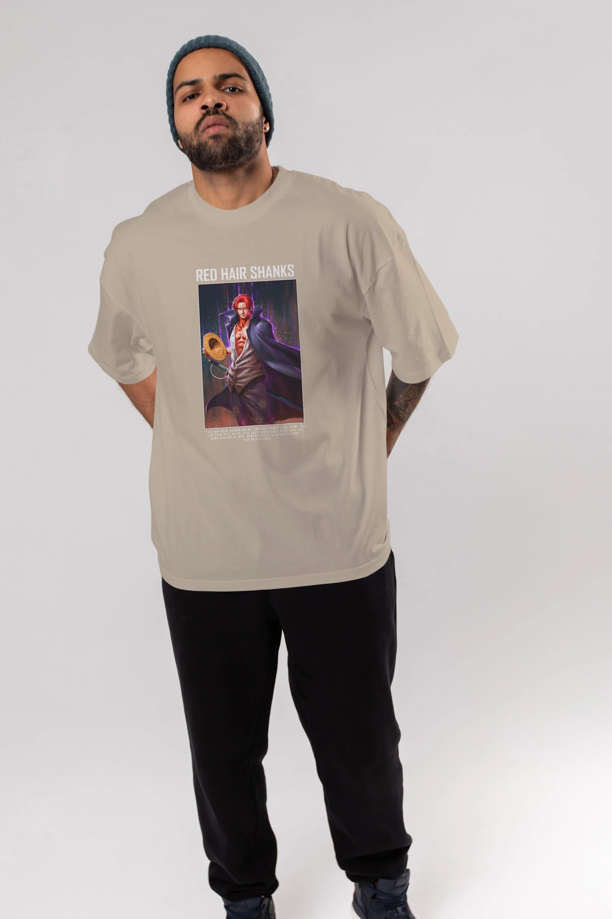 Shanks Anime Ön Baskılı Oversize t-shirt Erkek Kadın Unisex