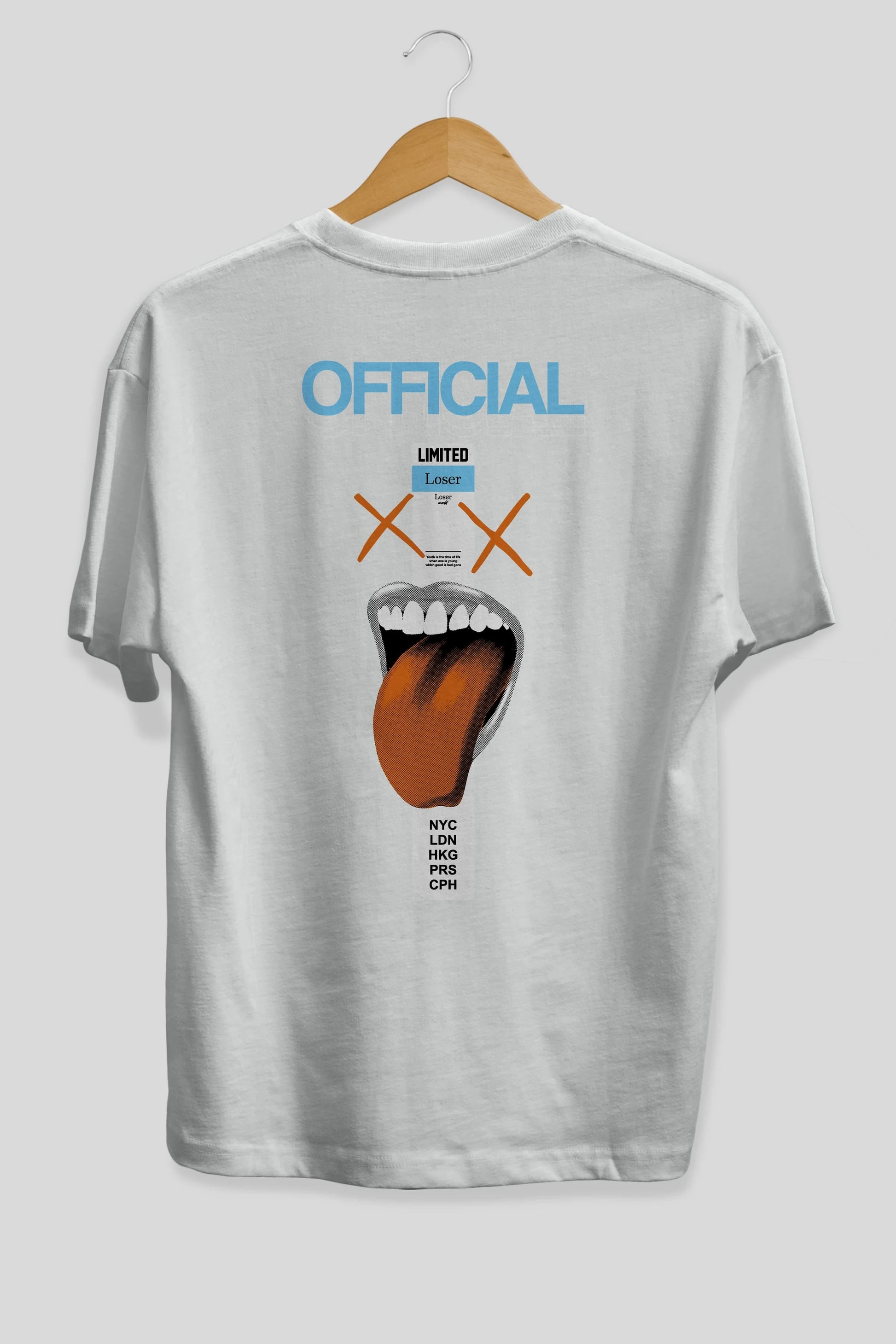 Official Loser Arka Baskılı Oversize t-shirt Erkek Kadın Unisex