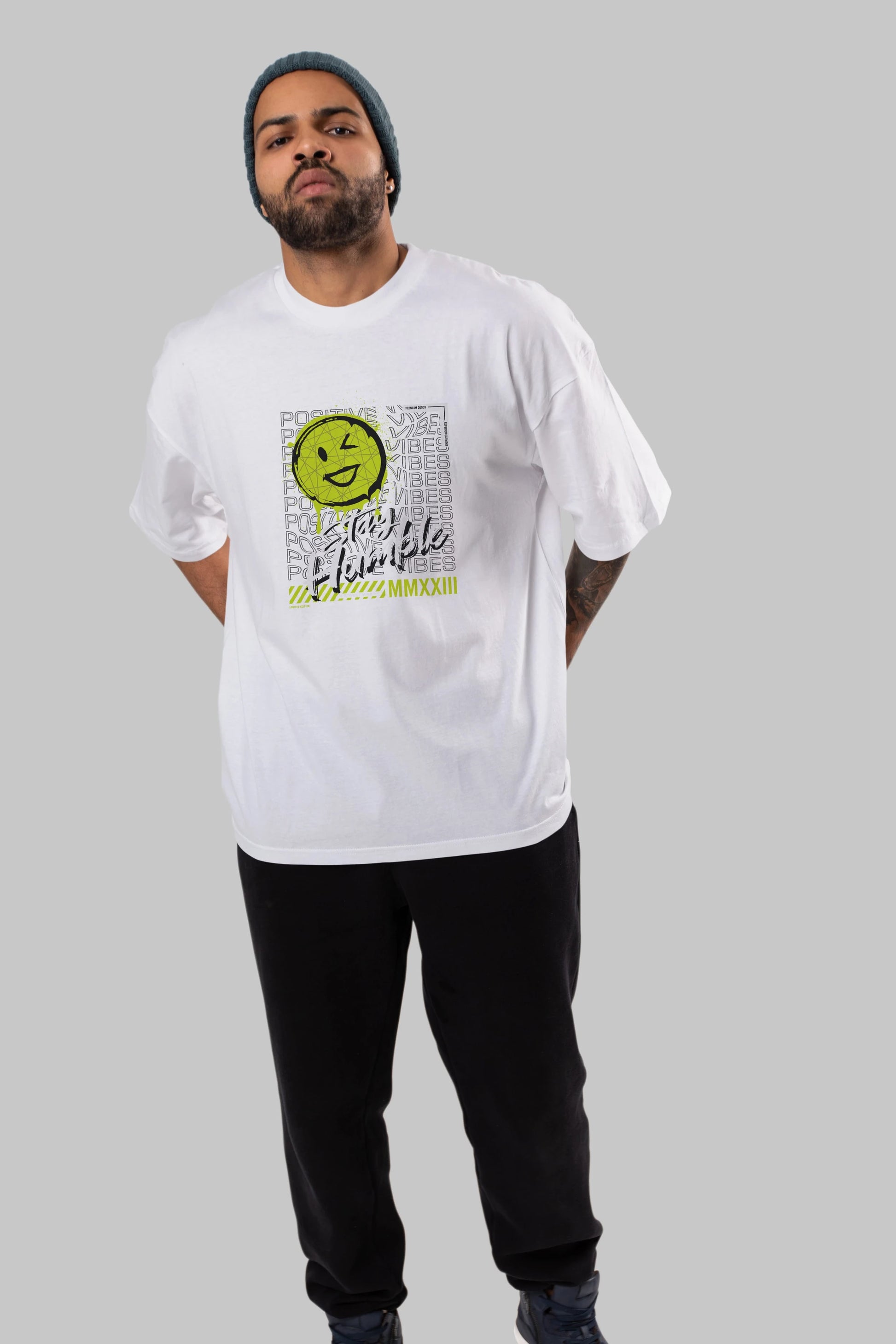 Stay Humble Ön Baskılı Oversize t-shirt Erkek Kadın Unisex