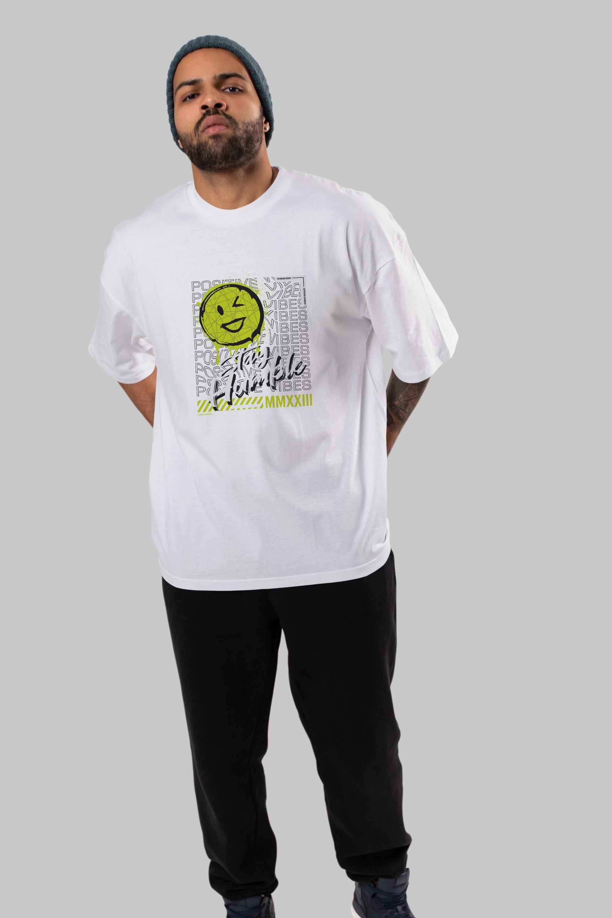 Stay Humble Ön Baskılı Oversize t-shirt Erkek Kadın Unisex
