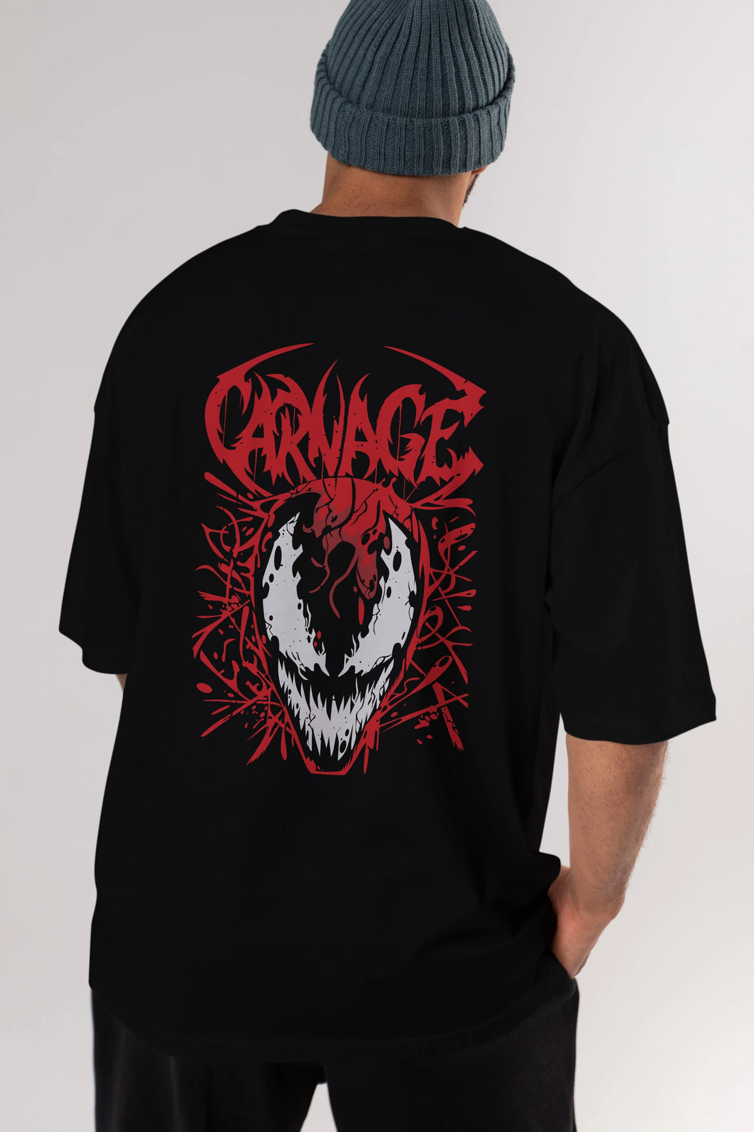 Venom (22) Arka Baskılı Oversize t-shirt Erkek Kadın Unisex %100 Pamuk Bisiklet Yaka tişort