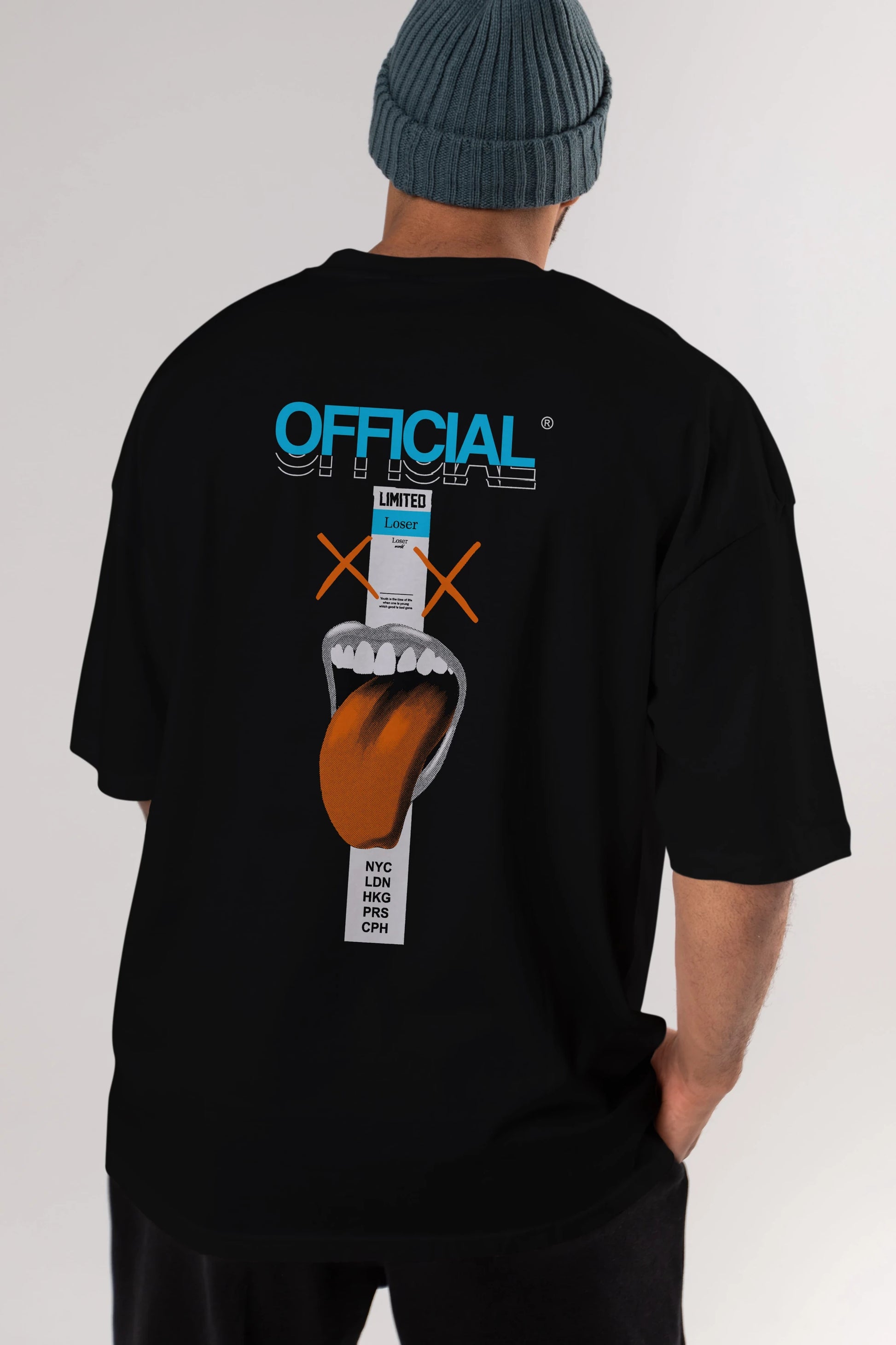 Official Loser Arka Baskılı Oversize t-shirt Erkek Kadın Unisex