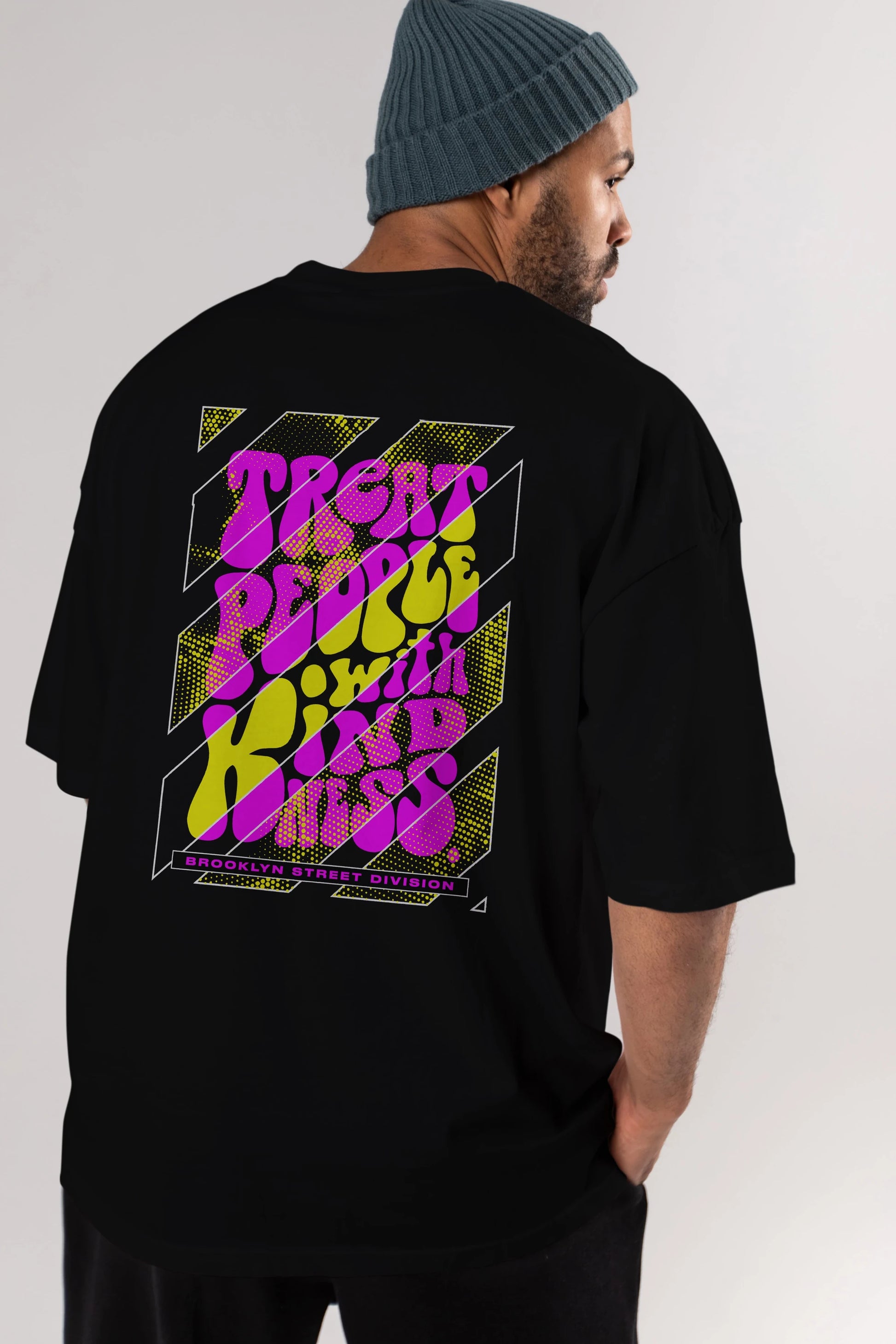 Treat People Arka Baskılı Oversize t-shirt Erkek Kadın Unisex