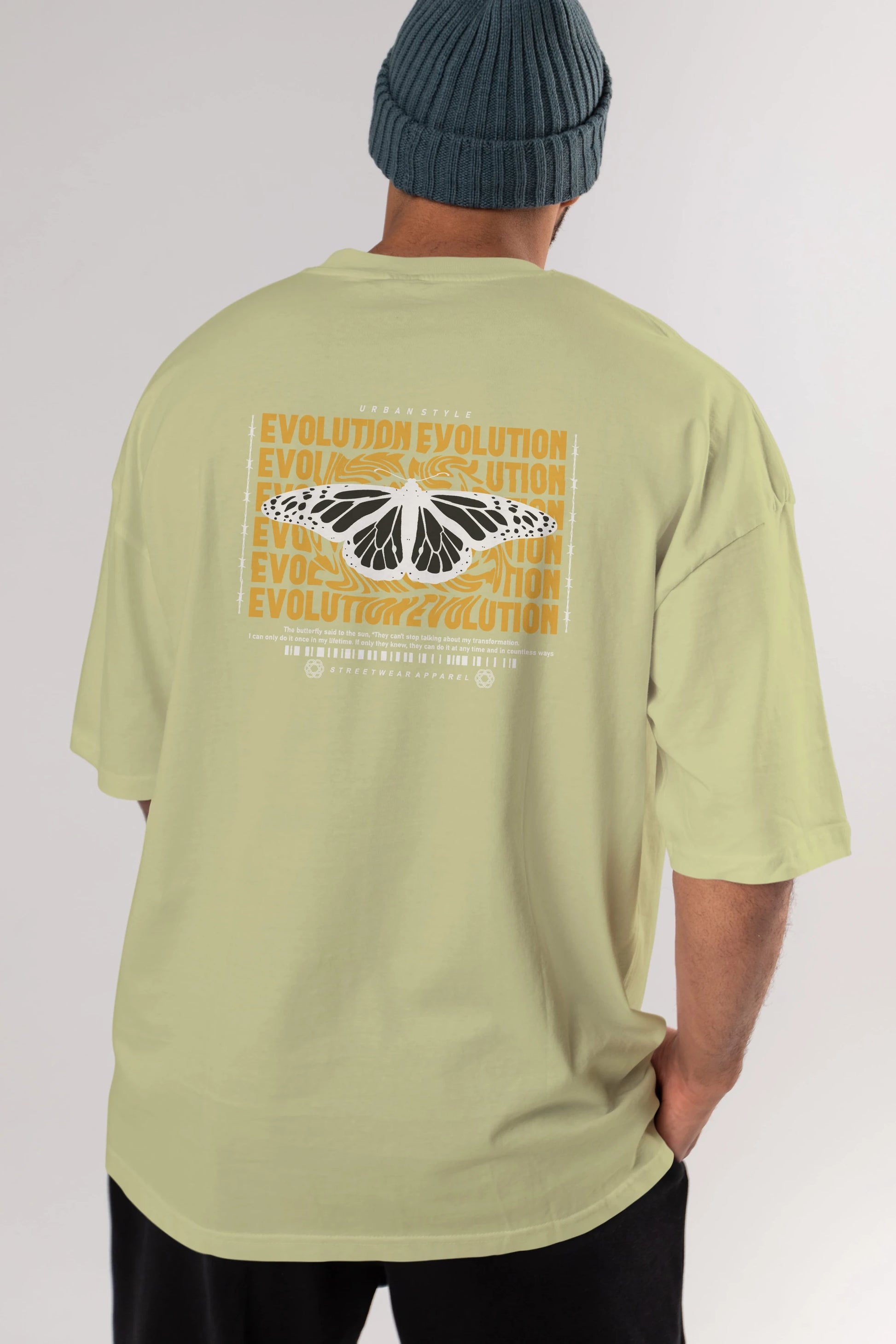Evolution Urban Style Arka Baskılı Oversize t-shirt Erkek Kadın Unisex