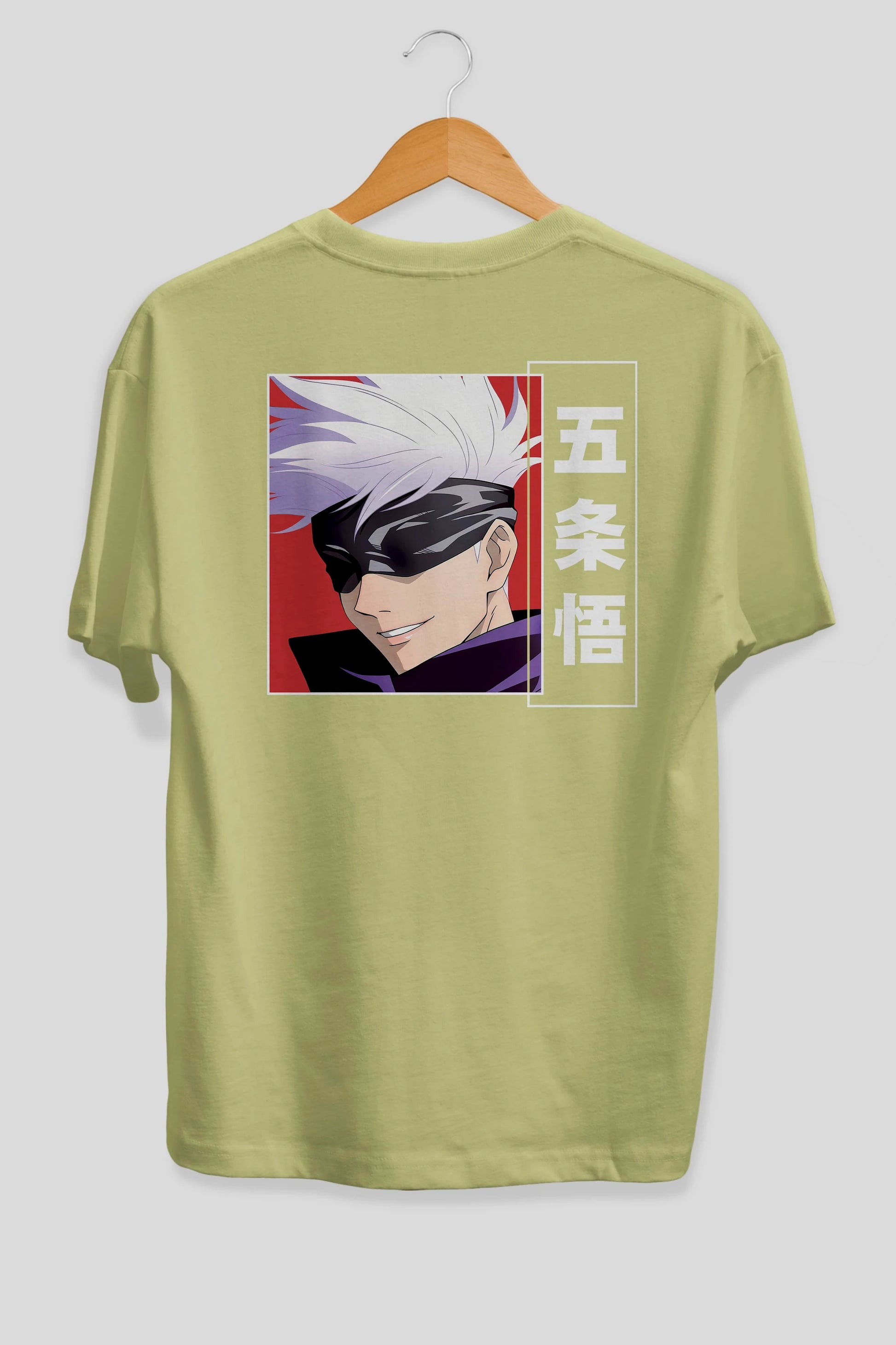 SATORU GOJO Anime Arka Baskılı Oversize t-shirt Erkek Kadın Unisex