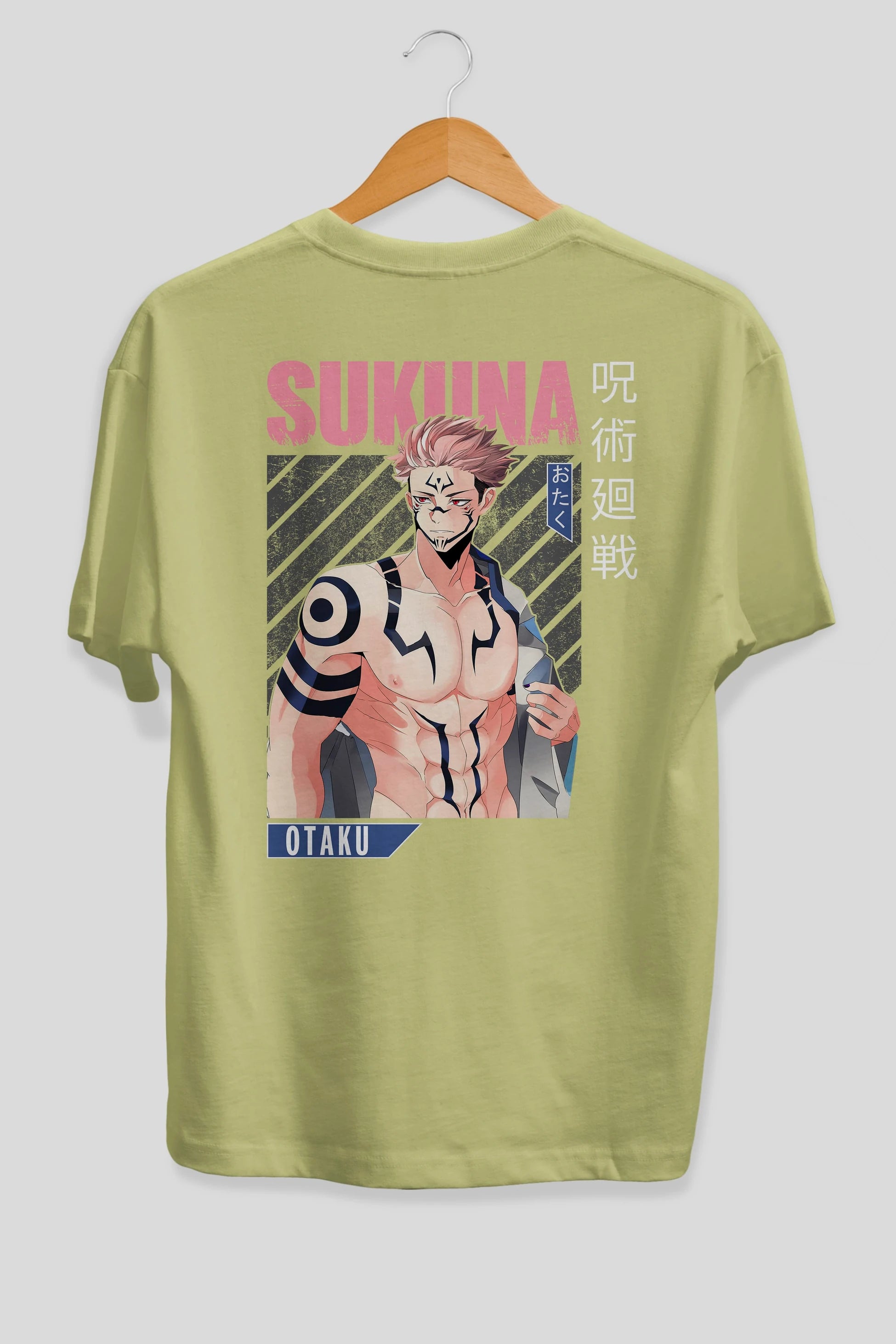 Sukuna Ryoumen 1 Anime Arka Baskılı Oversize t-shirt Erkek Kadın Unisex