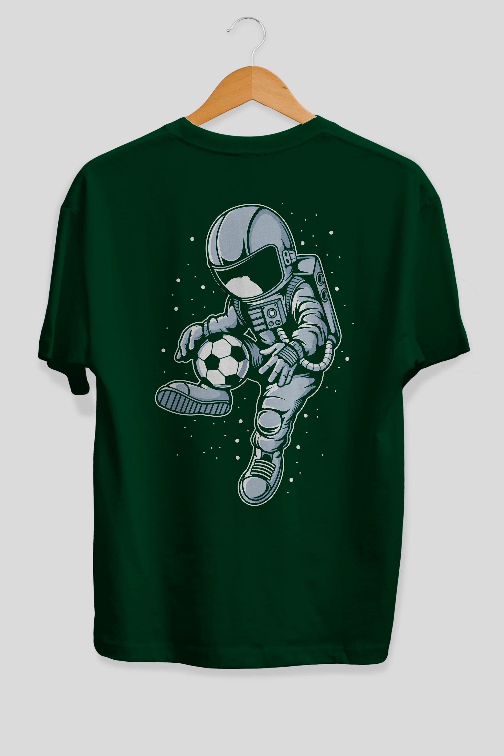 Astronaut Soccer Player Arka Baskılı Oversize t-shirt Erkek Kadın Unisex