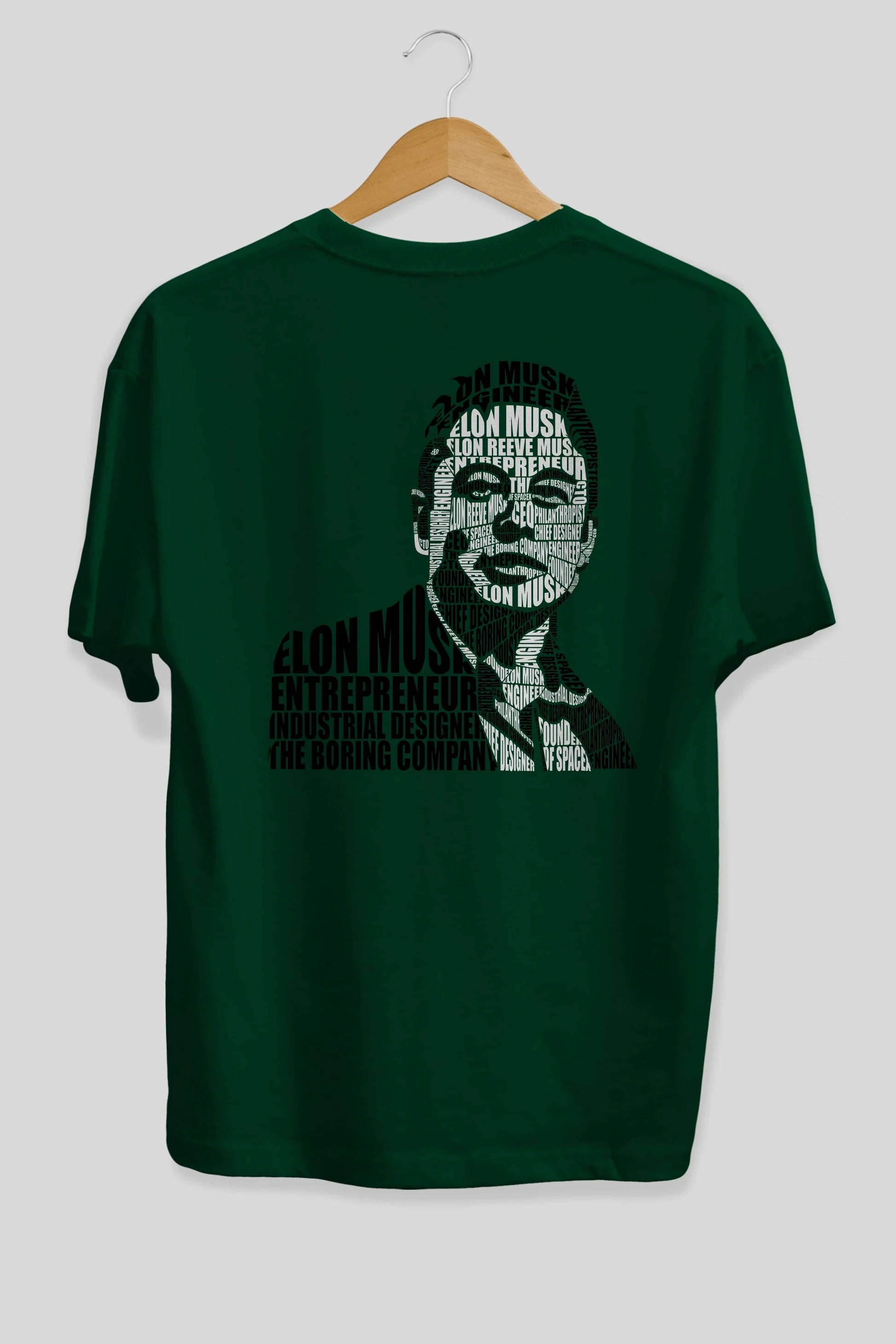 Elon Musk Calligram Arka Baskılı Oversize t-shirt %100 pamuk Erkek Kadın Unisex
