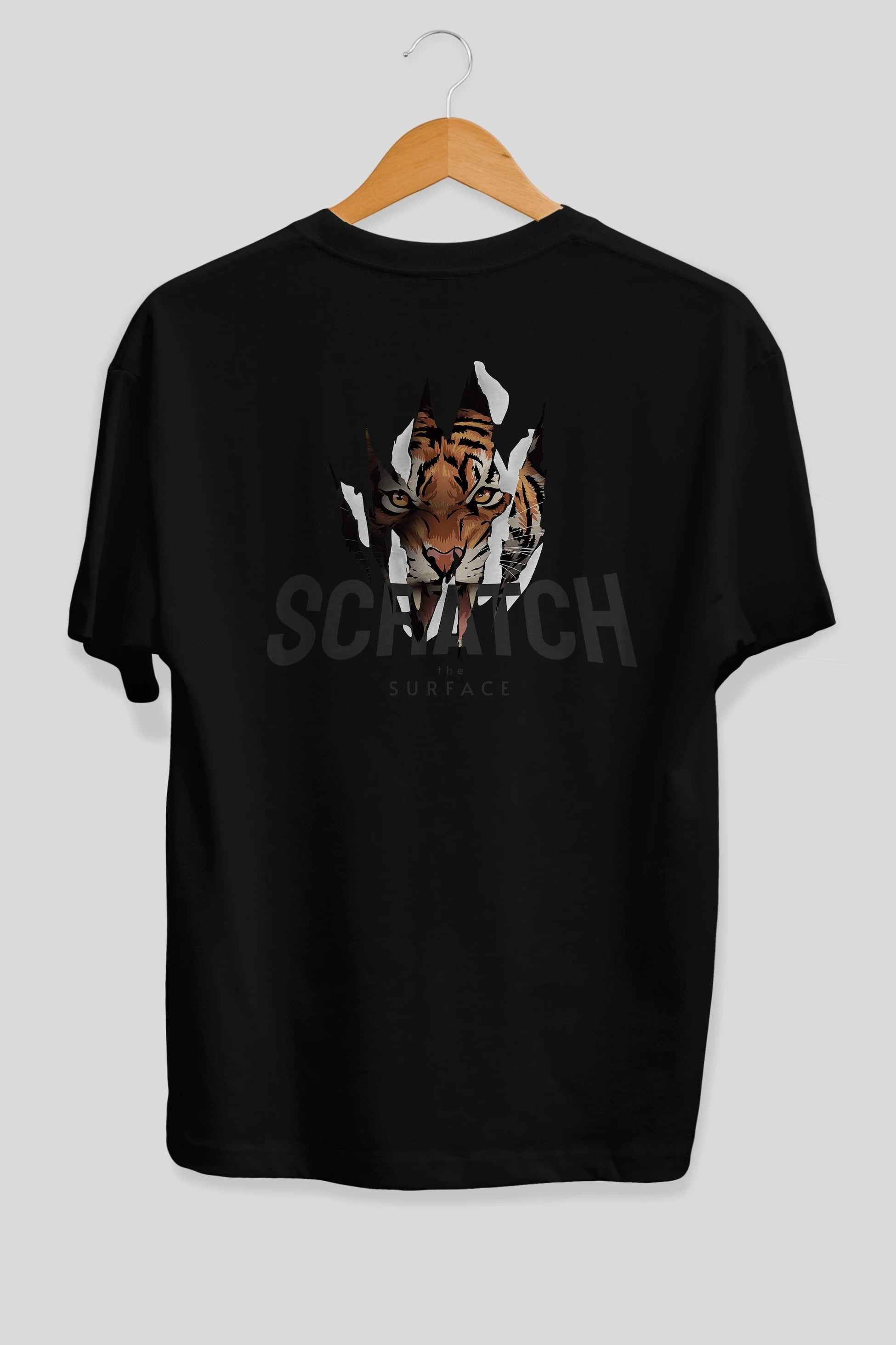 Teddy Bear Scratch Arka Baskılı Oversize t-shirt Erkek Kadın Unisex %100 Pamuk