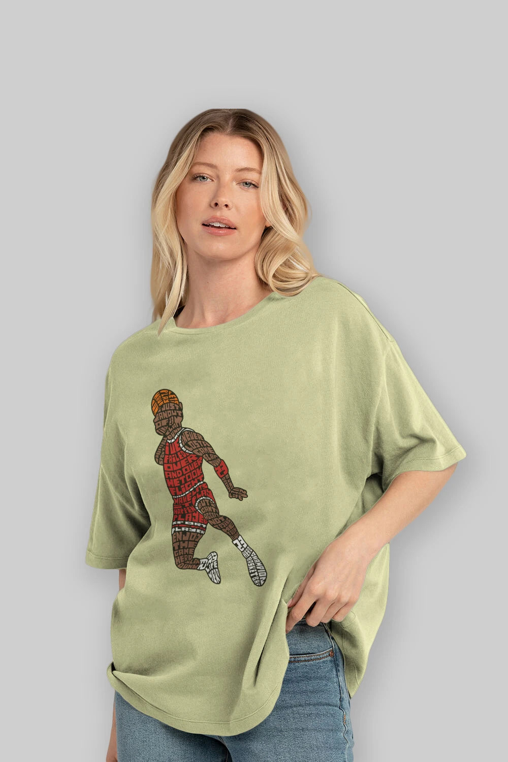 Slamdunk Ön Baskılı Oversize t-shirt %100 pamuk Erkek Kadın Unisex