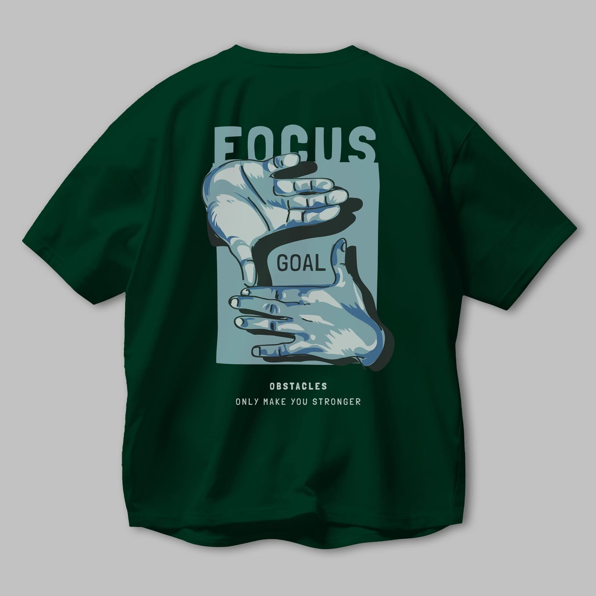 Focus Goal Arka Baskılı Oversize t-shirt Erkek Kadın Unisex