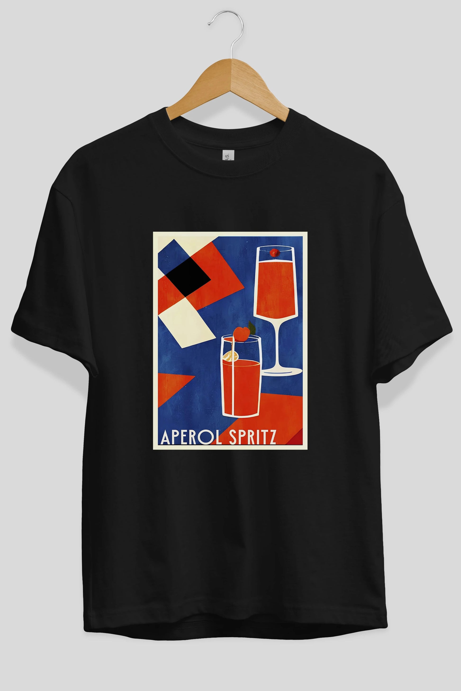 Aperol Spritz 4 Ön Baskılı Oversize t-shirt Erkek Kadın Unisex %100 Pamuk Bisiklet Yaka tişort