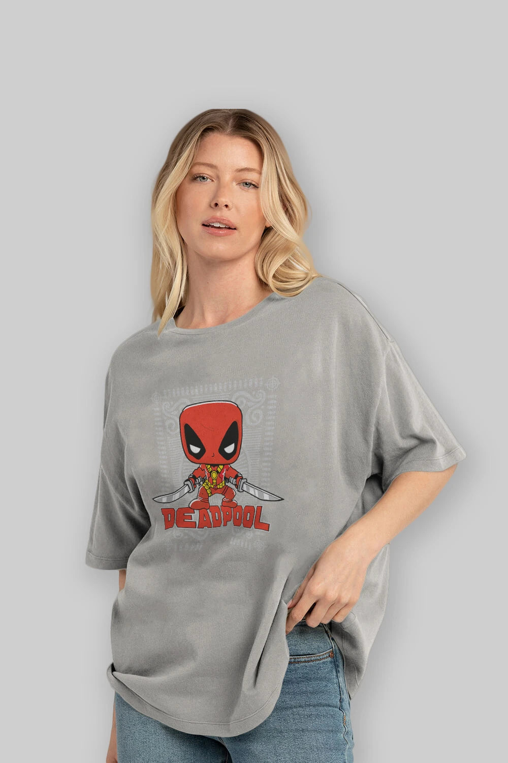 Deadpool (17) Ön Baskılı Oversize t-shirt Erkek Kadın Unisex %100 Pamuk Bisiklet Yaka tişort