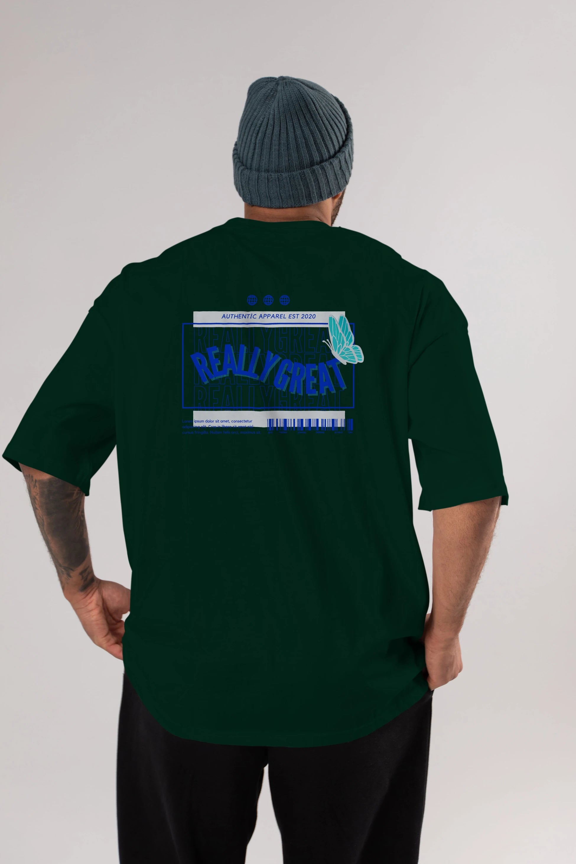 Really Great Yazılı Arka Baskılı Oversize t-shirt Erkek Kadın Unisex