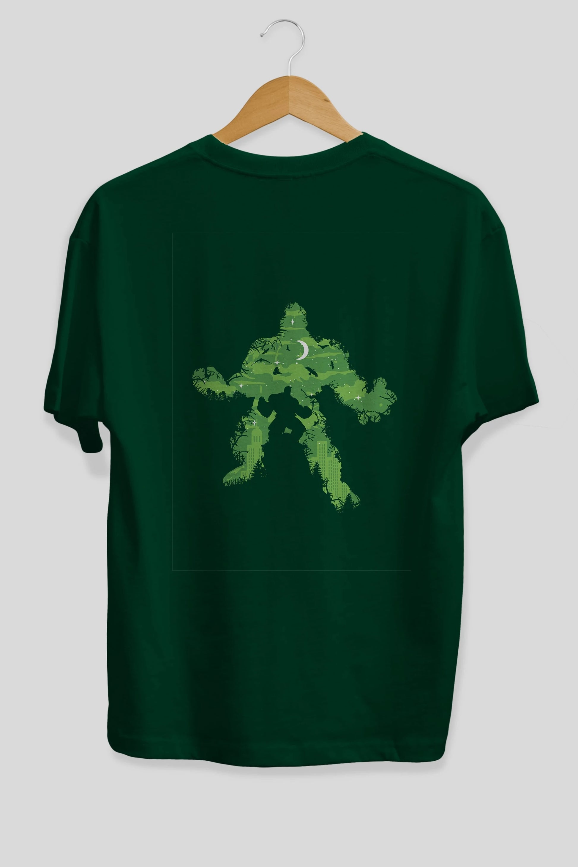 Green Monster Arka Baskılı Oversize t-shirt %100 pamuk Erkek Kadın Unisex