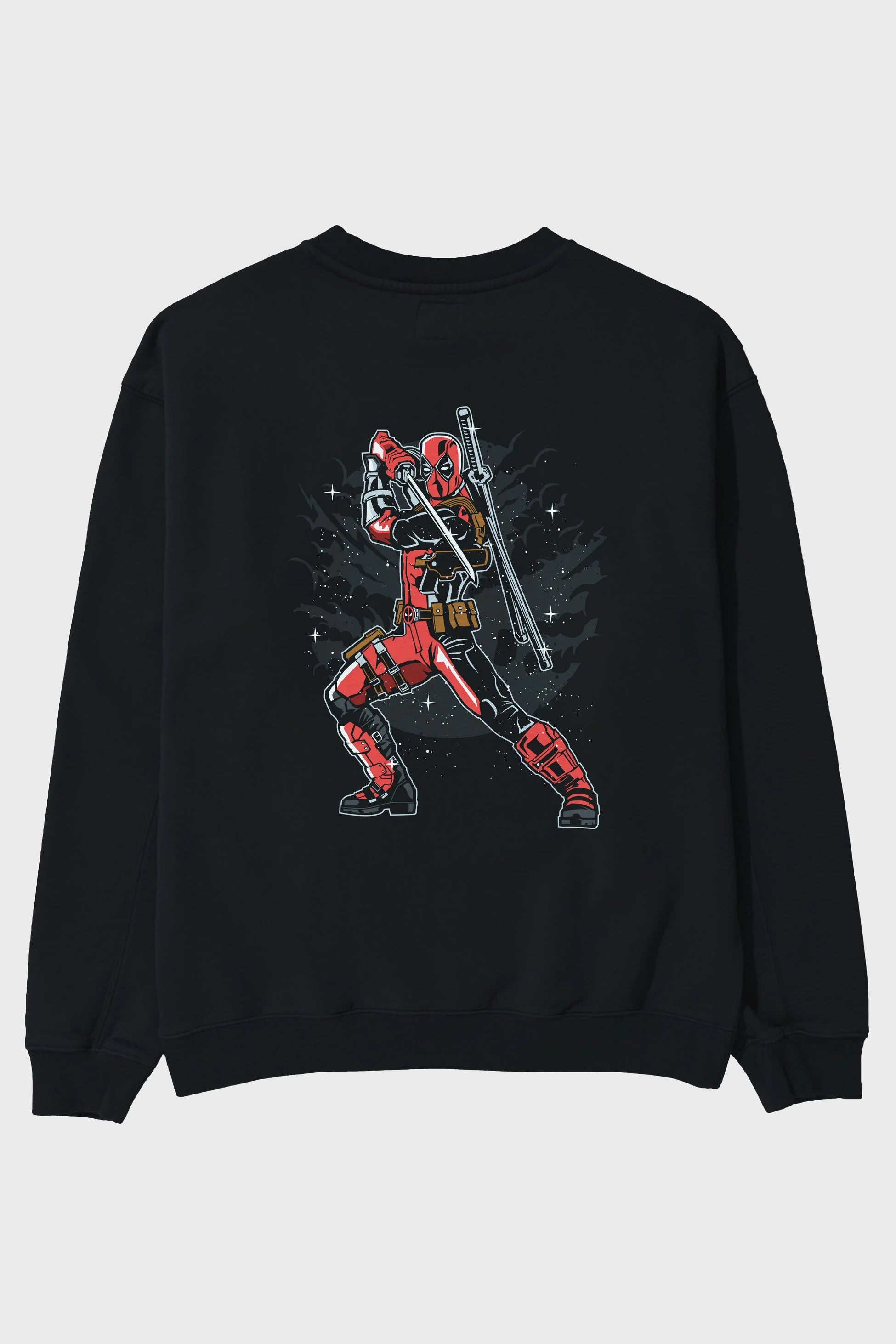 Deadpool Arka Baskılı Oversize Sweatshirt Erkek Kadın Unisex