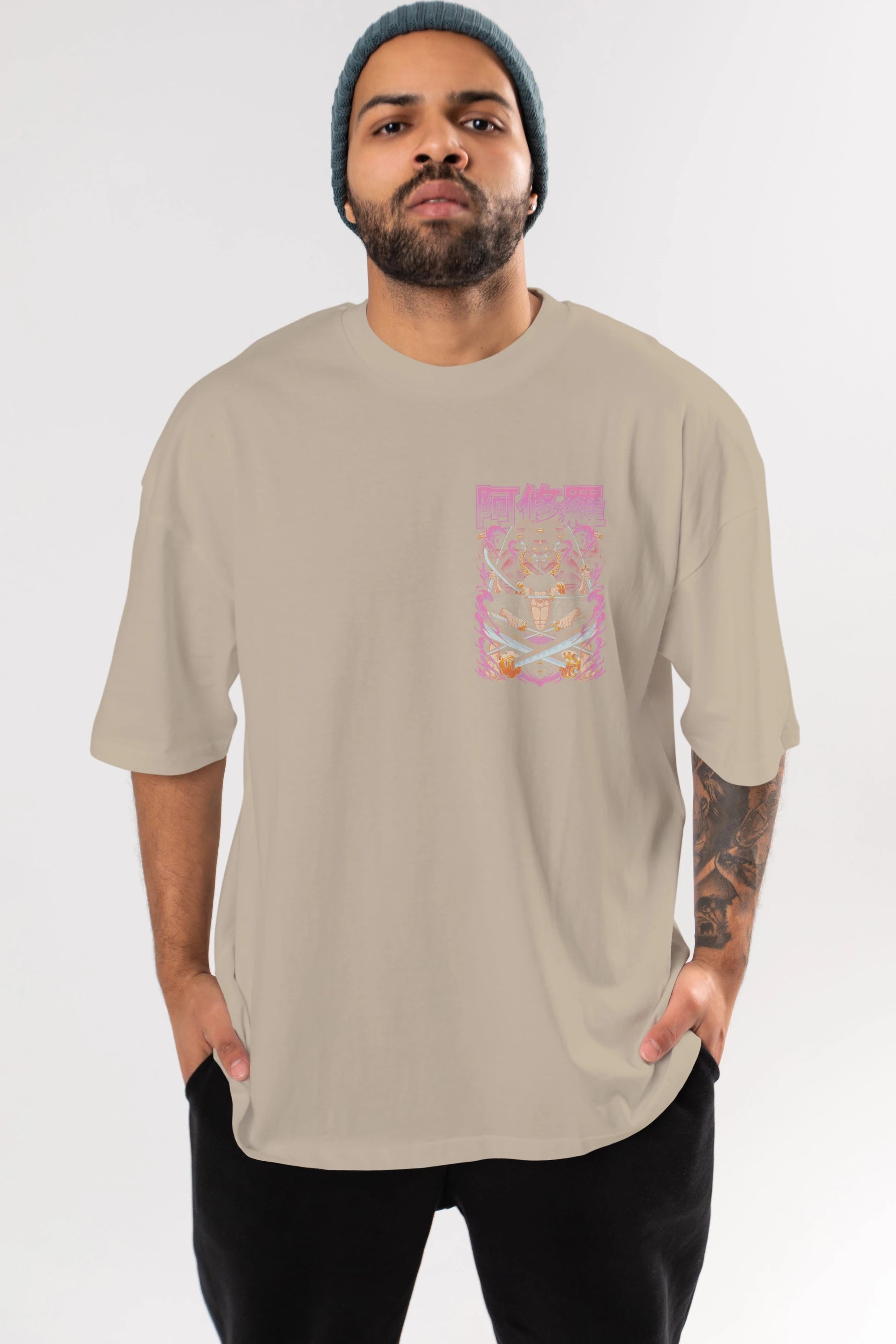 Roronoa Zoro 1 Ön Sol Baskılı Oversize t-shirt Erkek Kadın Unisex %100 Pamuk Bisiklet Yaka tişort