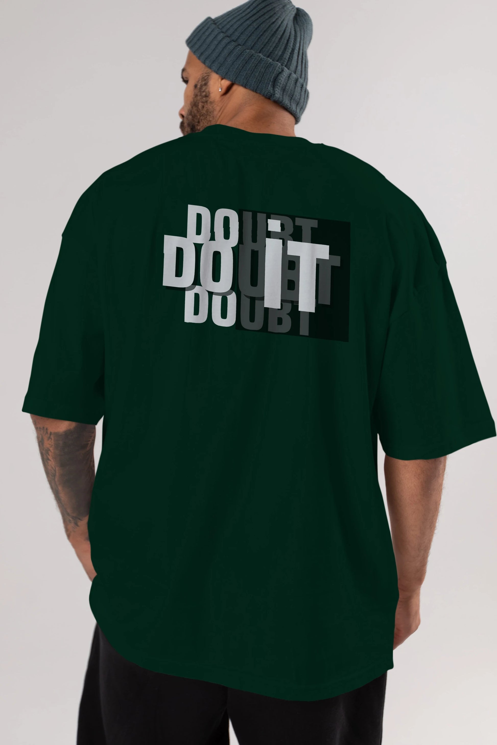 Do it Yazılı Arka Baskılı Oversize t-shirt Erkek Kadın Unisex