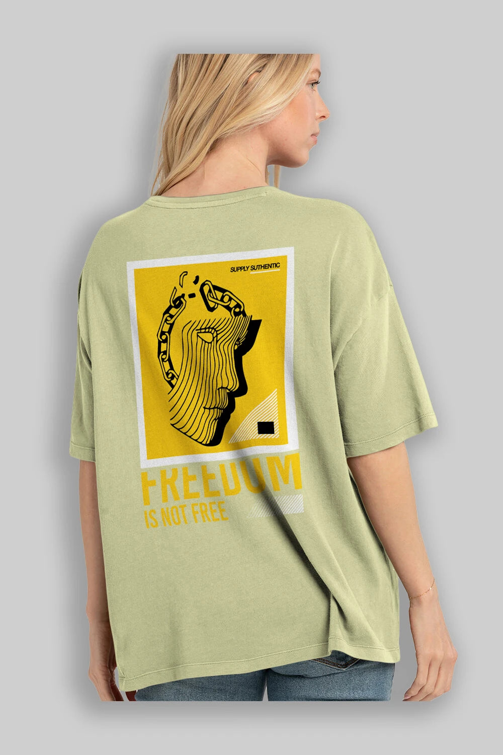 Freedom is Not Free Arka Baskılı Oversize t-shirt Erkek Kadın Unisex