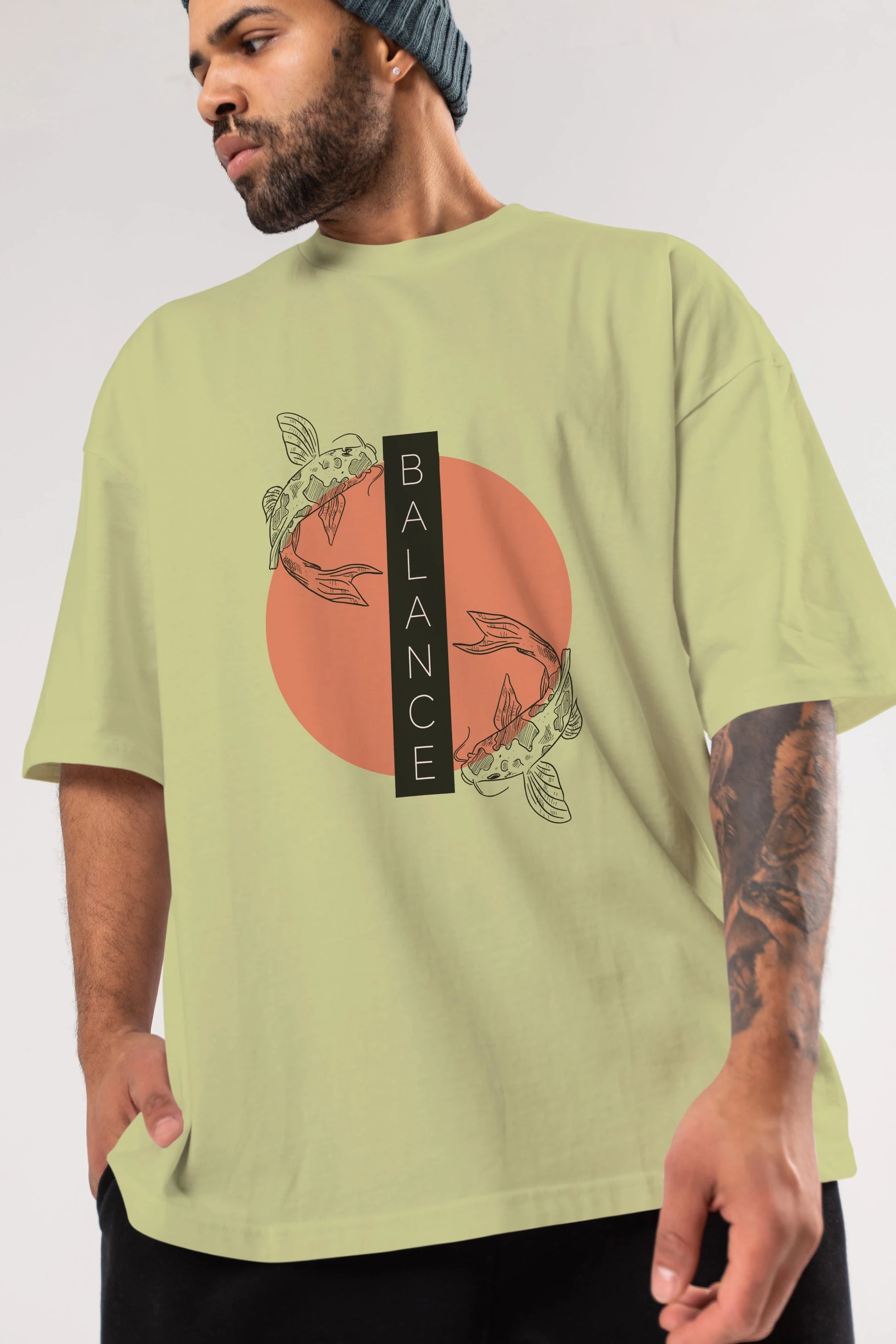 Balance 2 Yazılı Ön Baskılı Oversize t-shirt Erkek Kadın Unisex