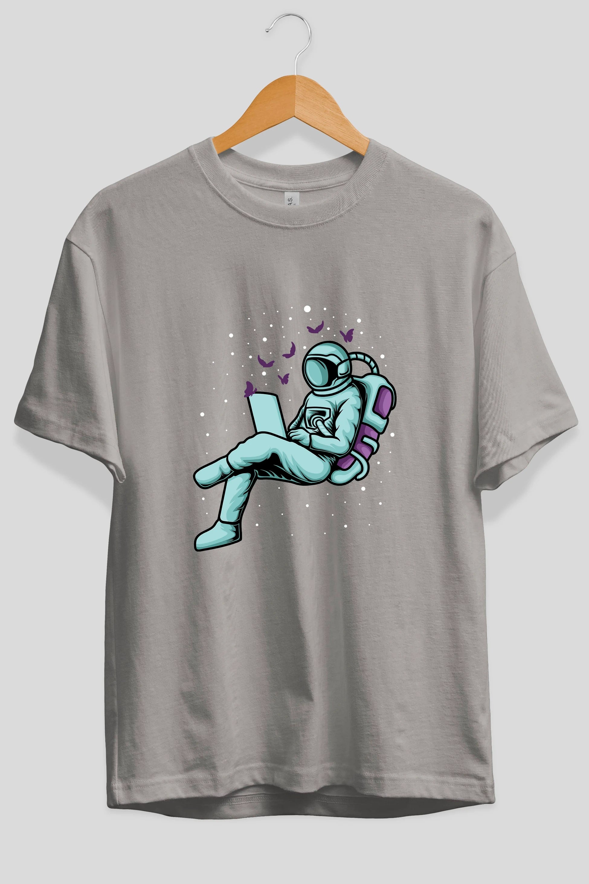Work with Butterflies in Space Ön Baskılı Oversize t-shirt Erkek Kadın Unisex