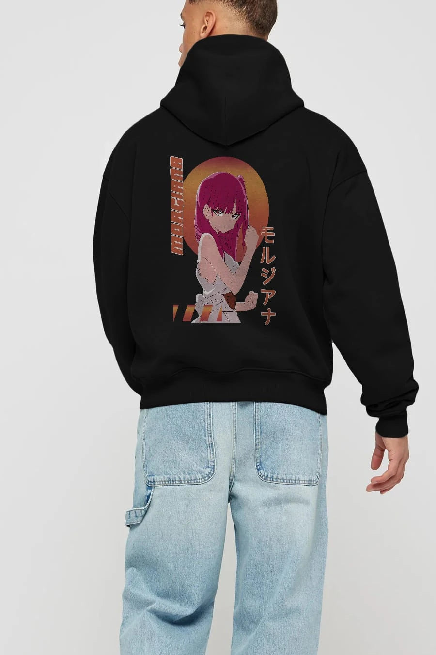 Morgiana 5 Anime Arka Baskılı Hoodie Oversize Kapüşonlu Sweatshirt Erkek Kadın Unisex