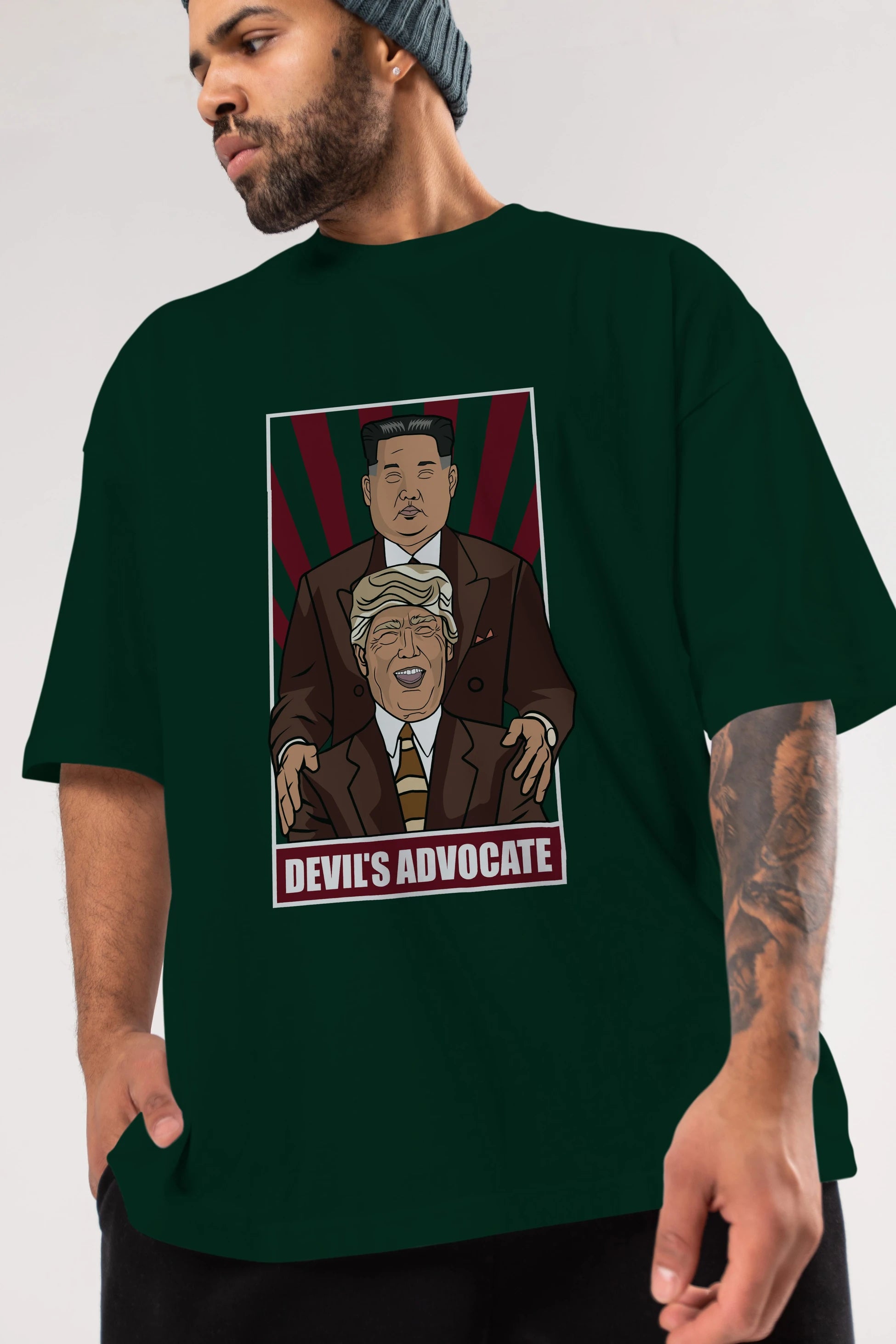 Devil_s Advocate Ön Baskılı Oversize t-shirt Erkek Kadın Unisex %100 Pamuk tişort