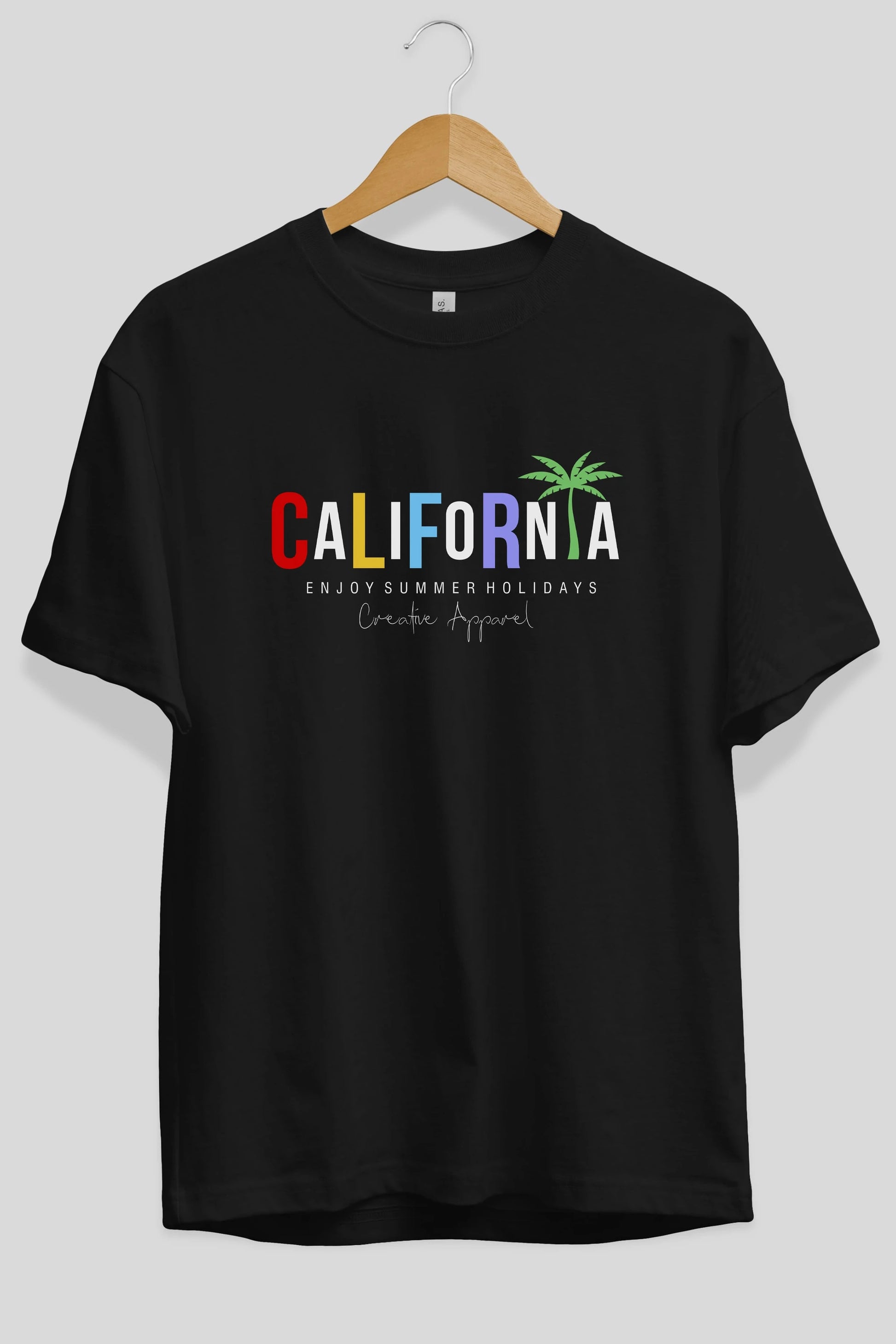 California 2 Ön Baskılı Oversize t-shirt Erkek Kadın Unisex