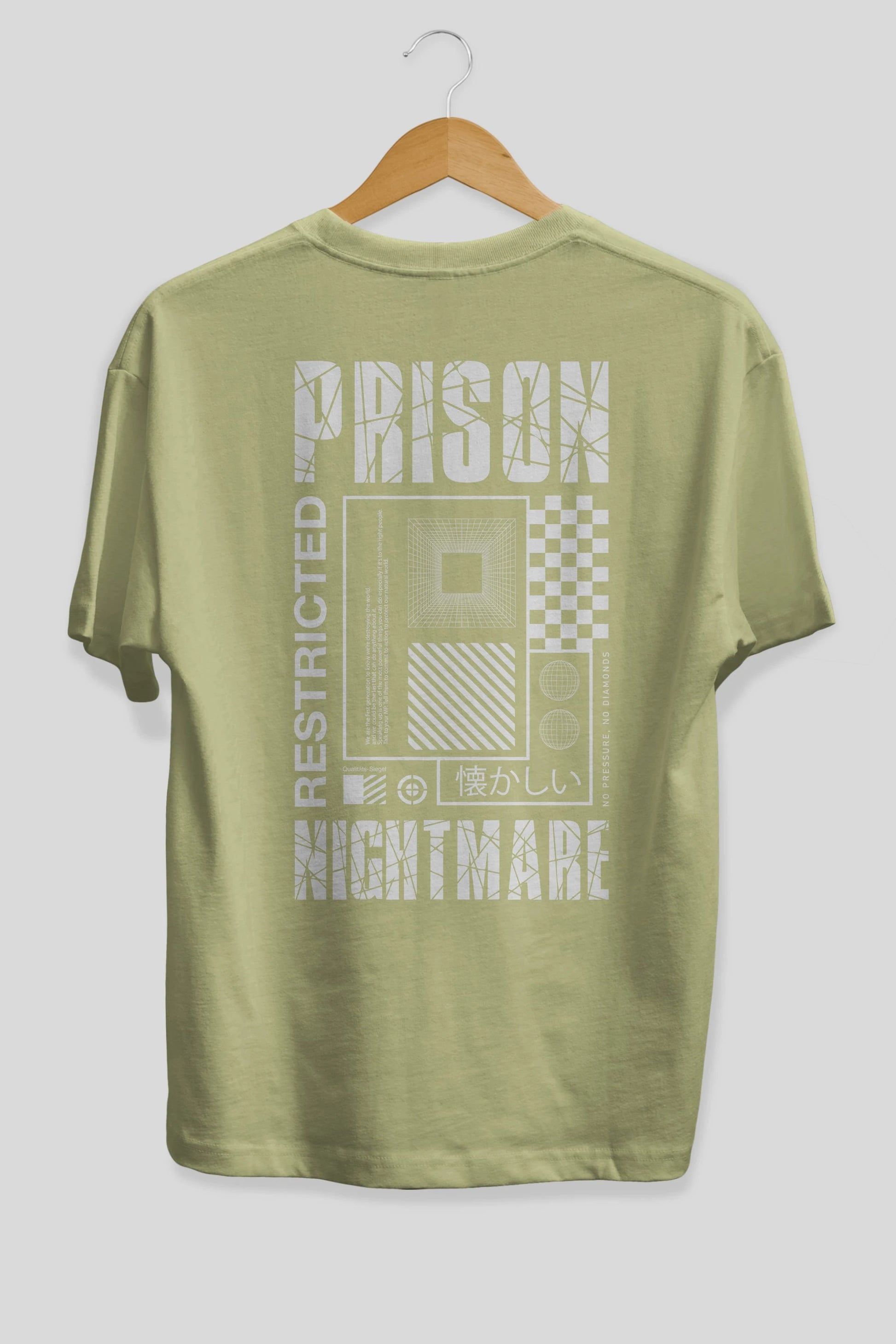 Prison Nightmare Arka Baskılı Oversize t-shirt Erkek Kadın Unisex