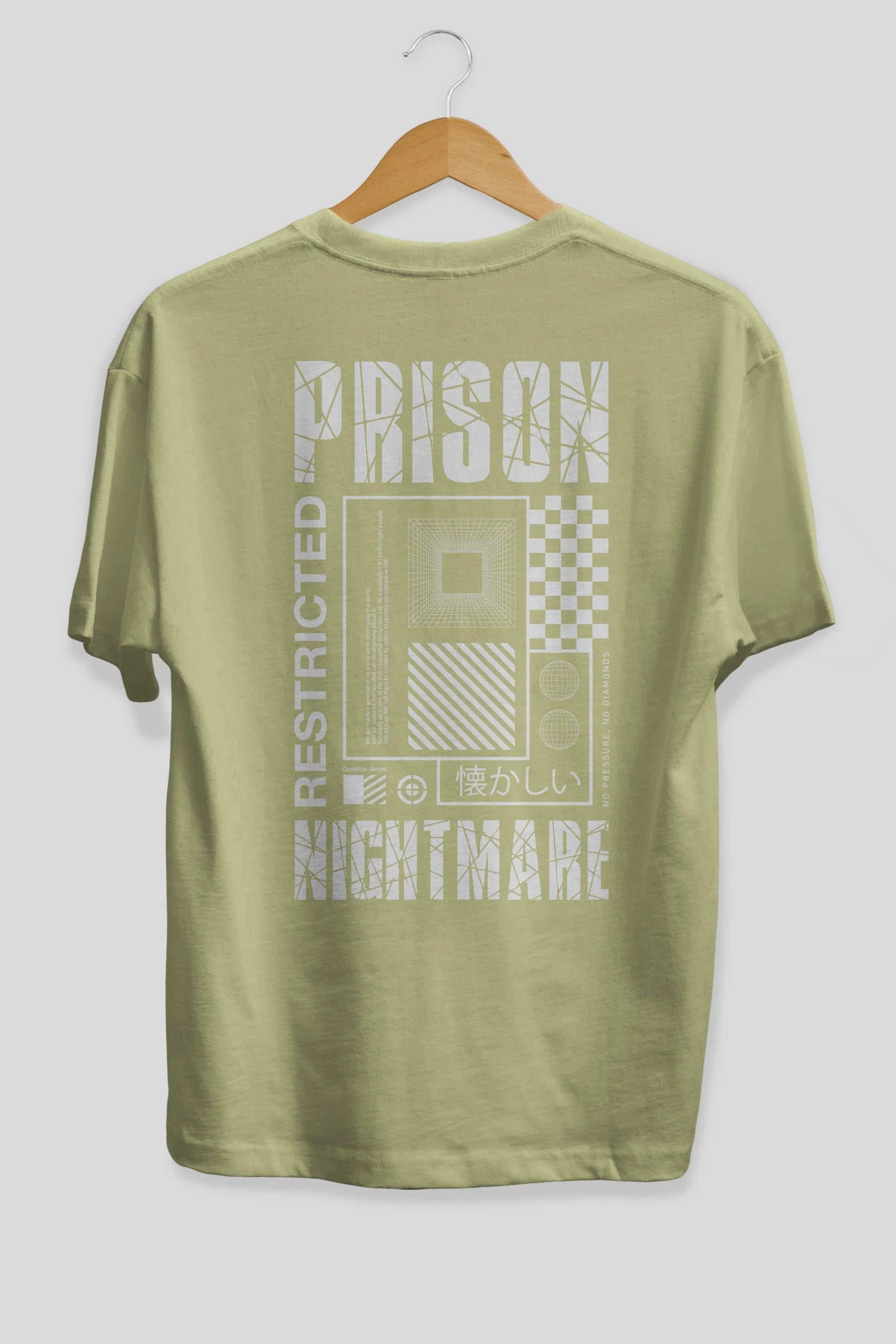 Prison Nightmare Arka Baskılı Oversize t-shirt Erkek Kadın Unisex