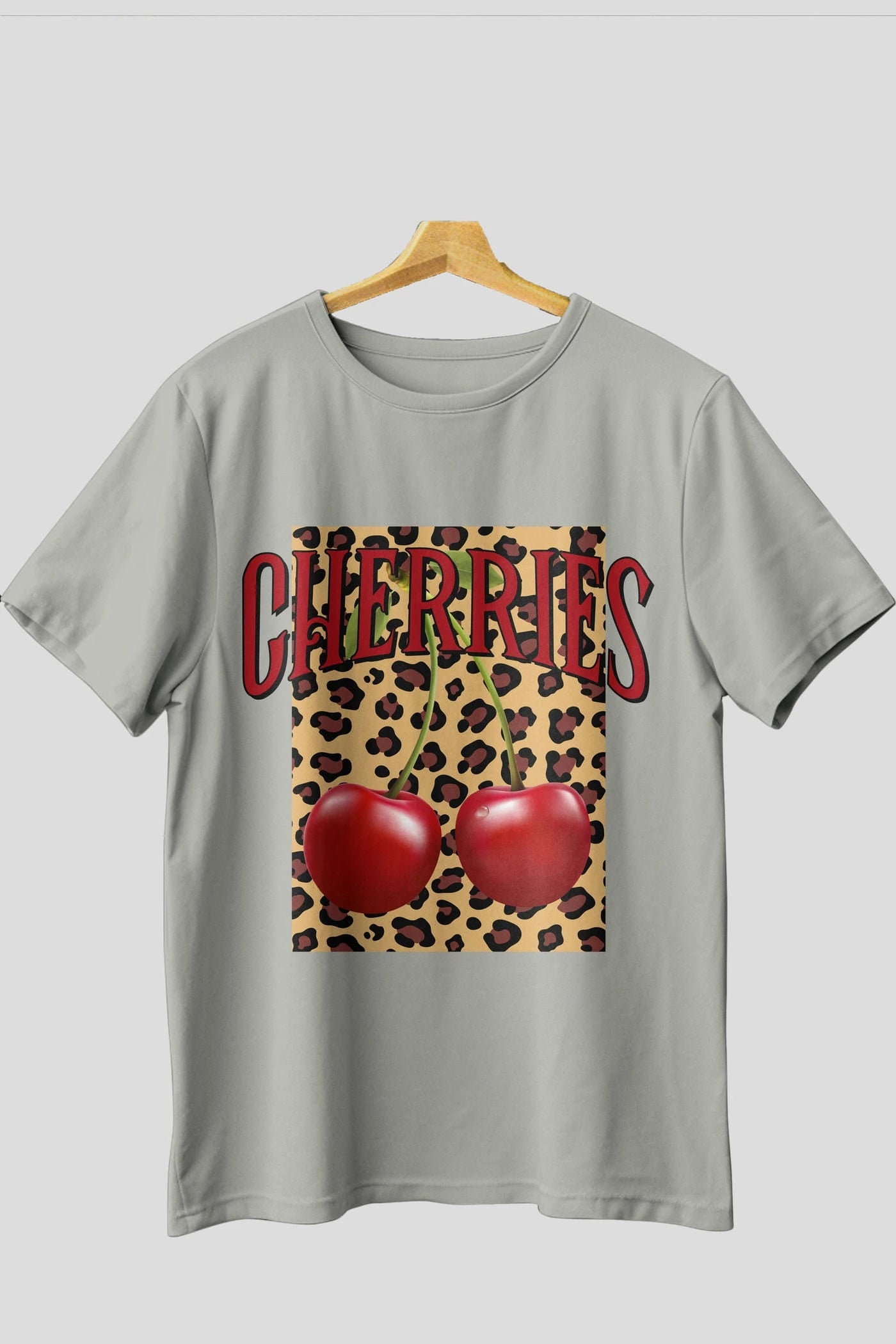 Cherry Cherries 6 Ön Baskılı Oversize t-shirt Erkek Kadın Pamuk Bisiklet Yaka tişort