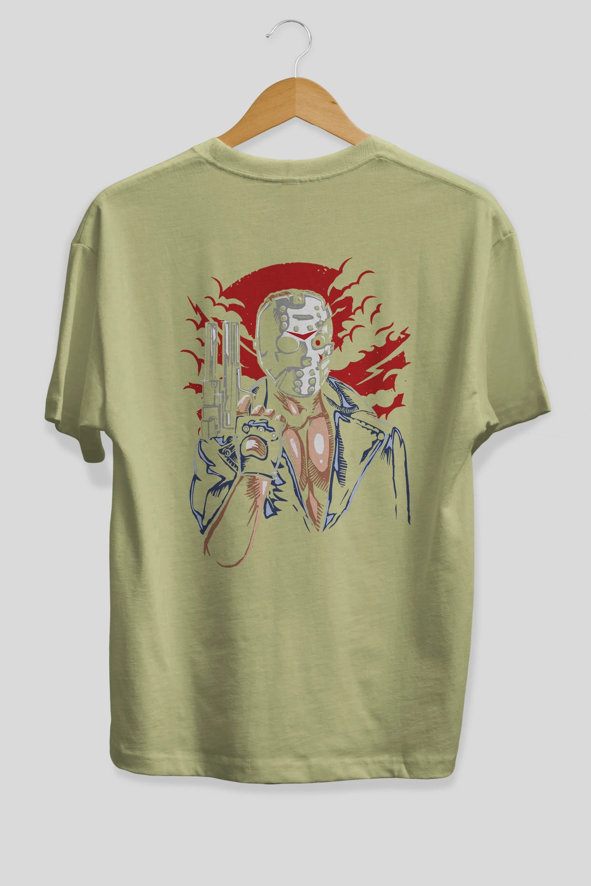 Jason Will Be Back Arka Baskılı Oversize t-shirt Erkek Kadın Unisex %100 Pamuk