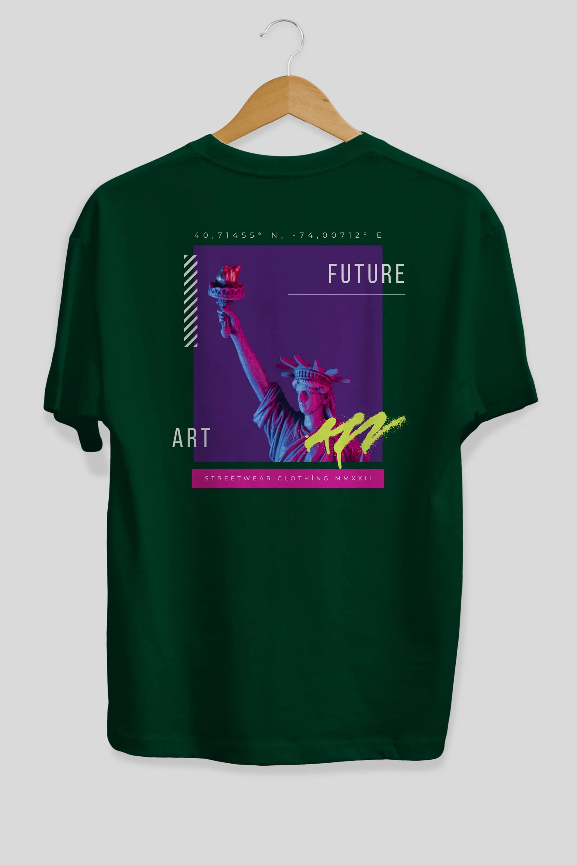 Future Streetwear Arka Baskılı Oversize t-shirt Erkek Kadın Unisex