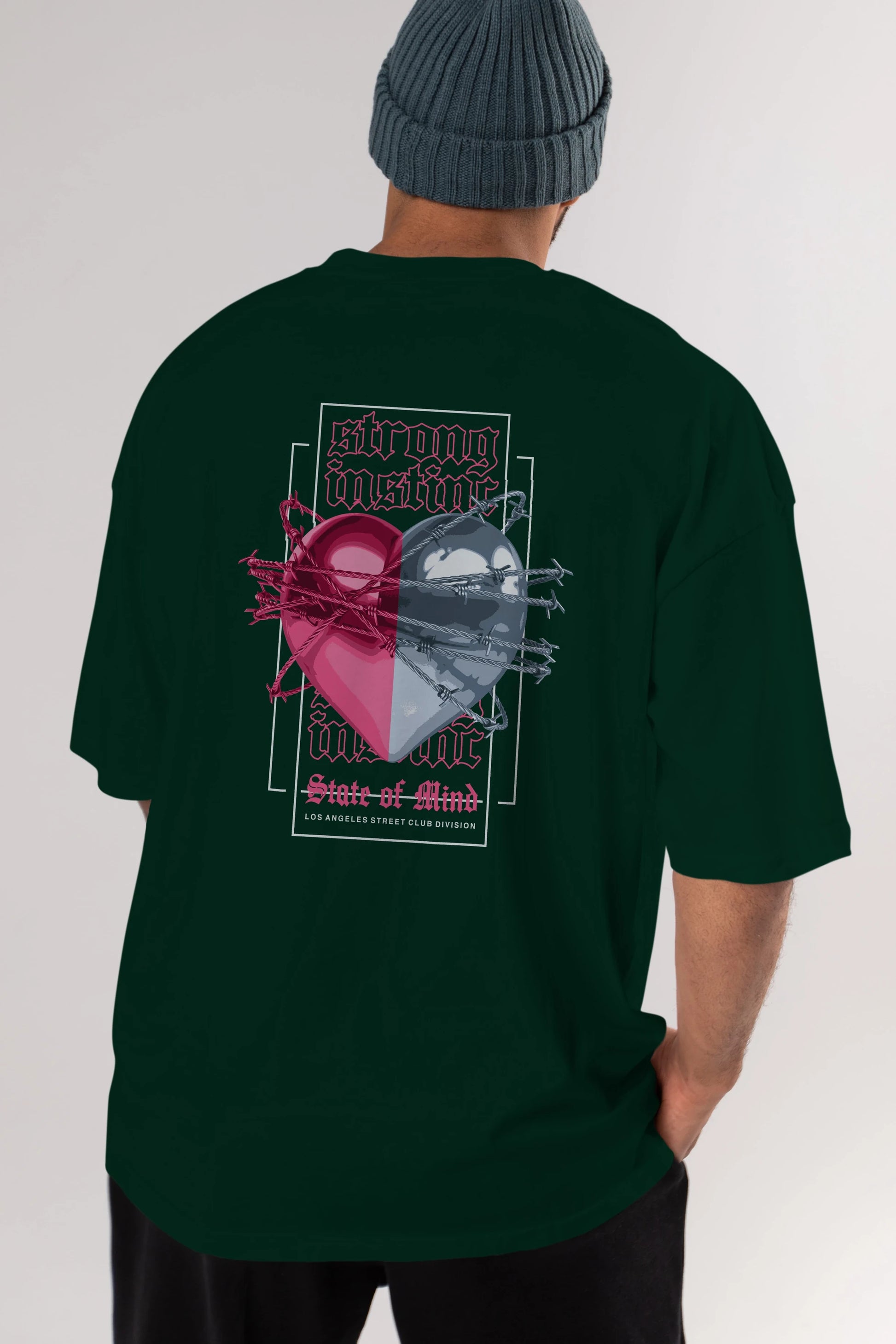 State of Mind Arka Baskılı Oversize t-shirt Erkek Kadın Unisex