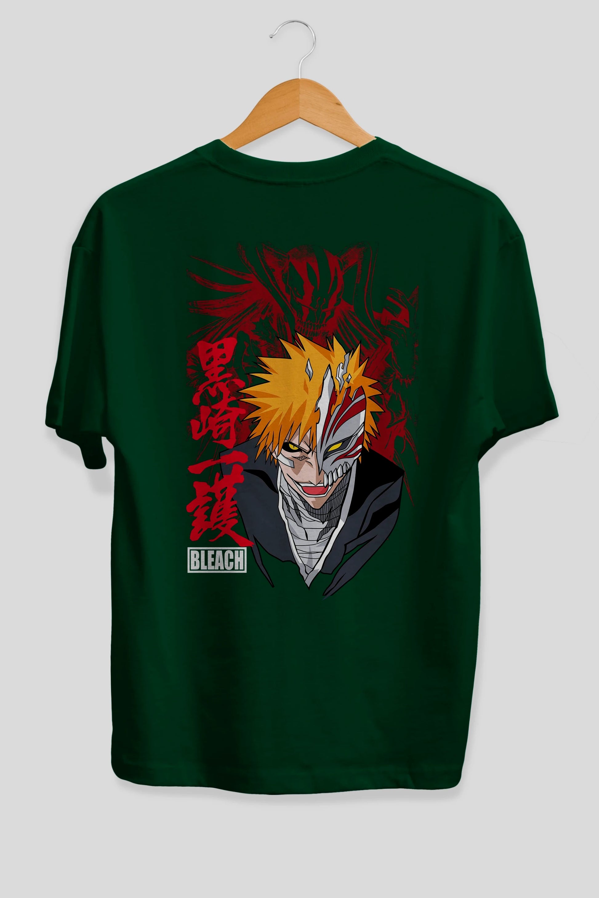 ICHIGO KUROSAKI VIZARD Anime Arka Baskılı Oversize t-shirt Erkek Kadın Unisex