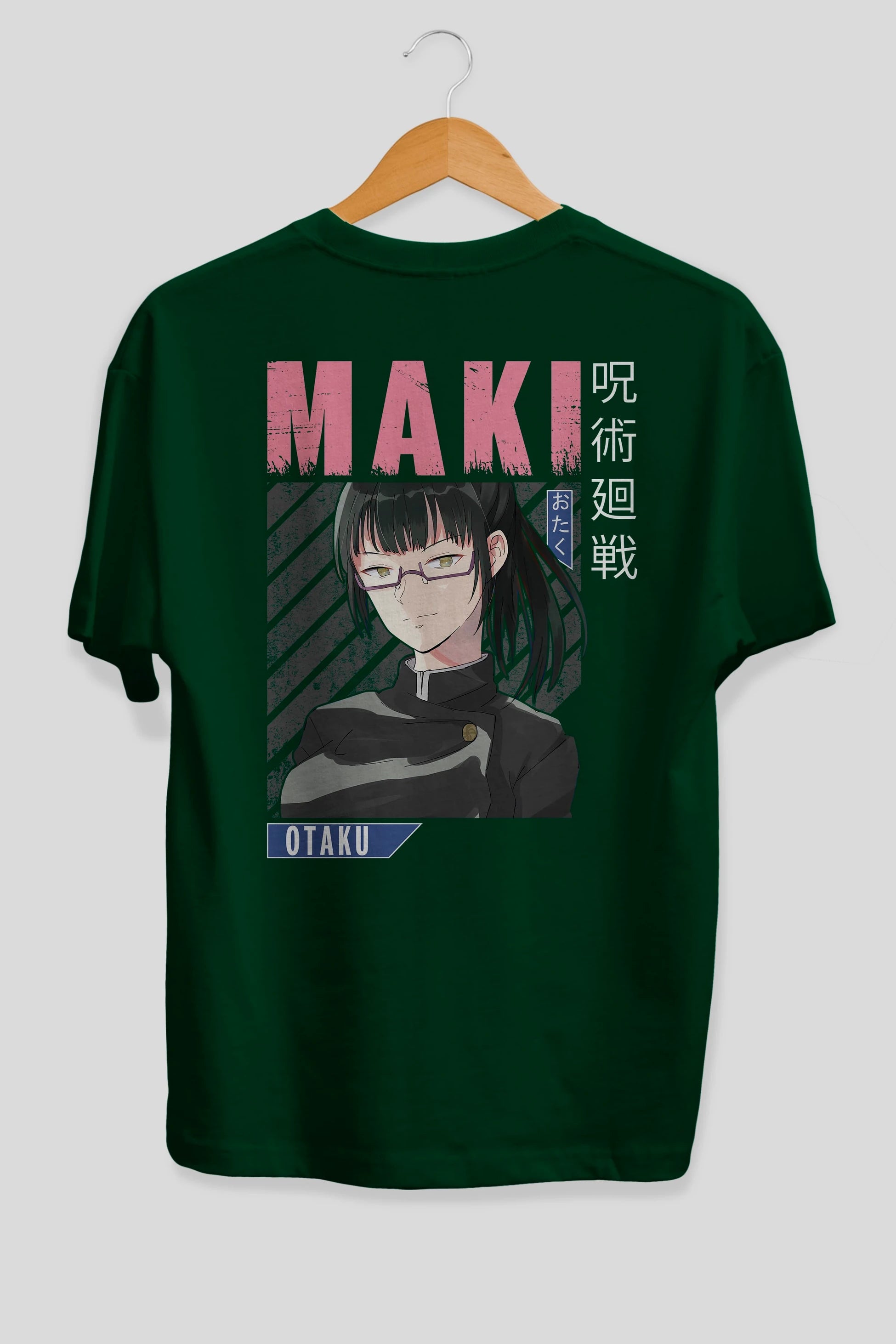 Maki Zenin CHAINSAWMAN 1 Anime Arka Baskılı Oversize t-shirt Erkek Kadın Unisex
