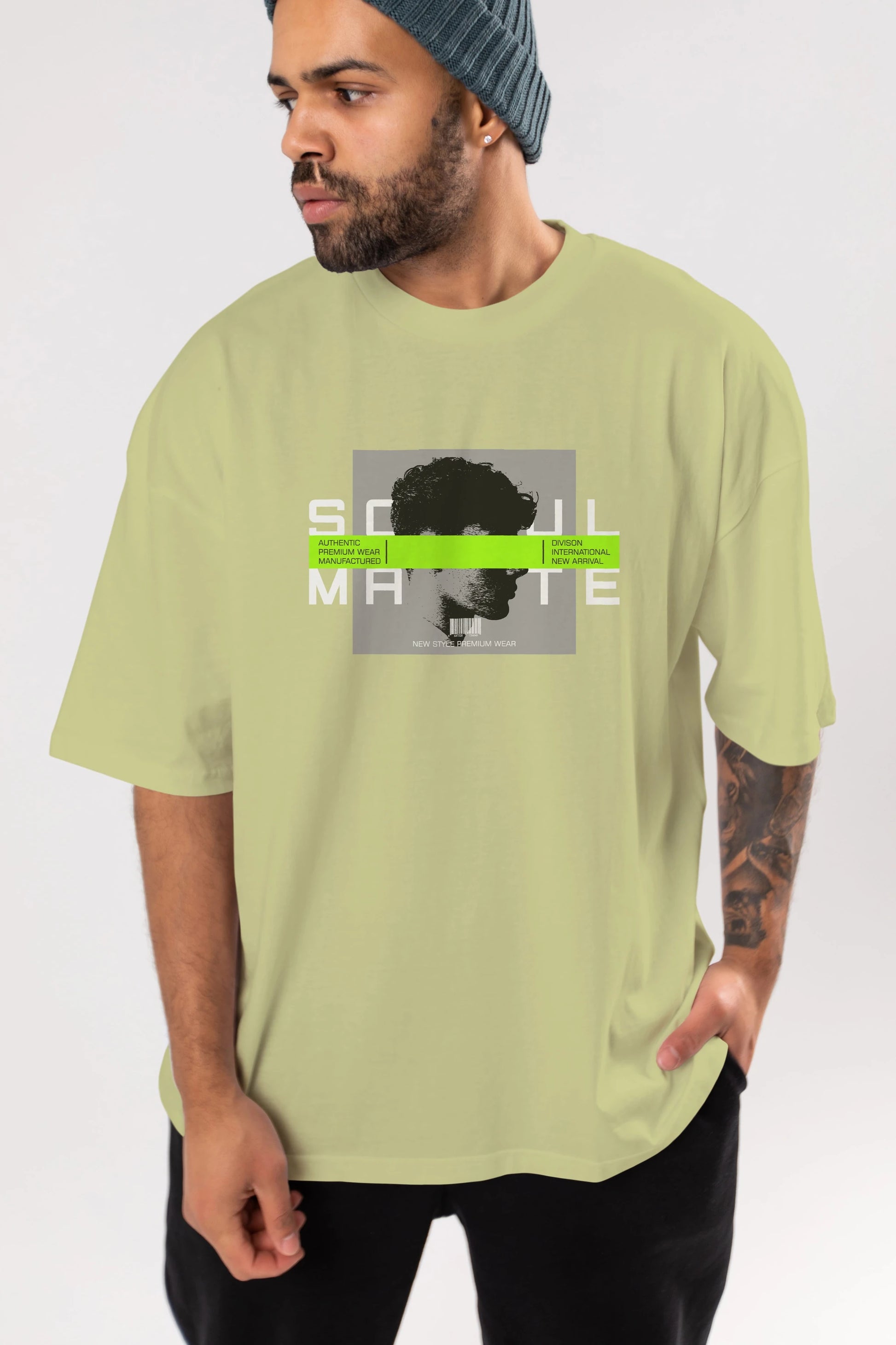 Soul Mate Ön Baskılı Oversize t-shirt Erkek Kadın Unisex