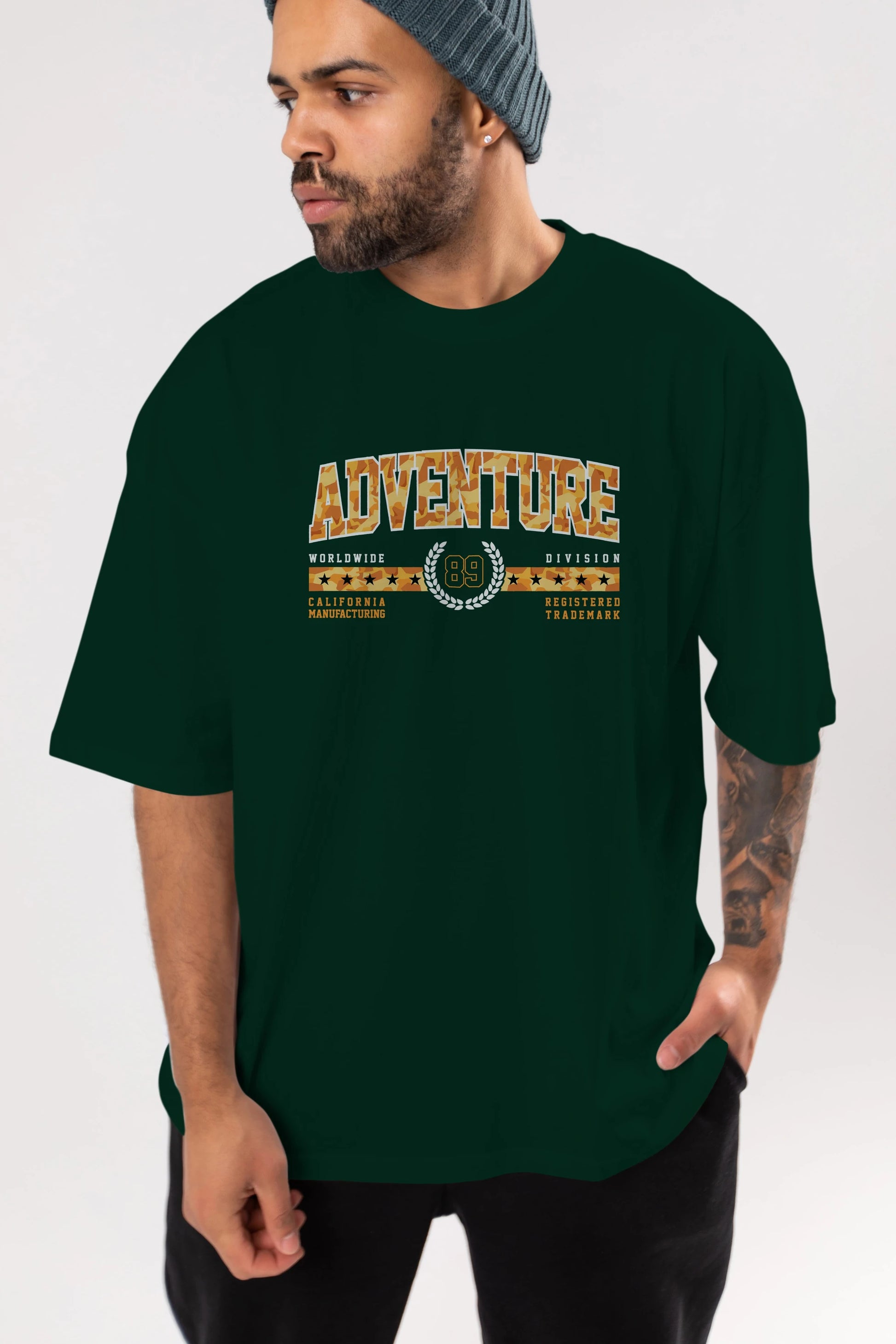 Adventure Ön Baskılı Oversize t-shirt Erkek Kadın Unisex